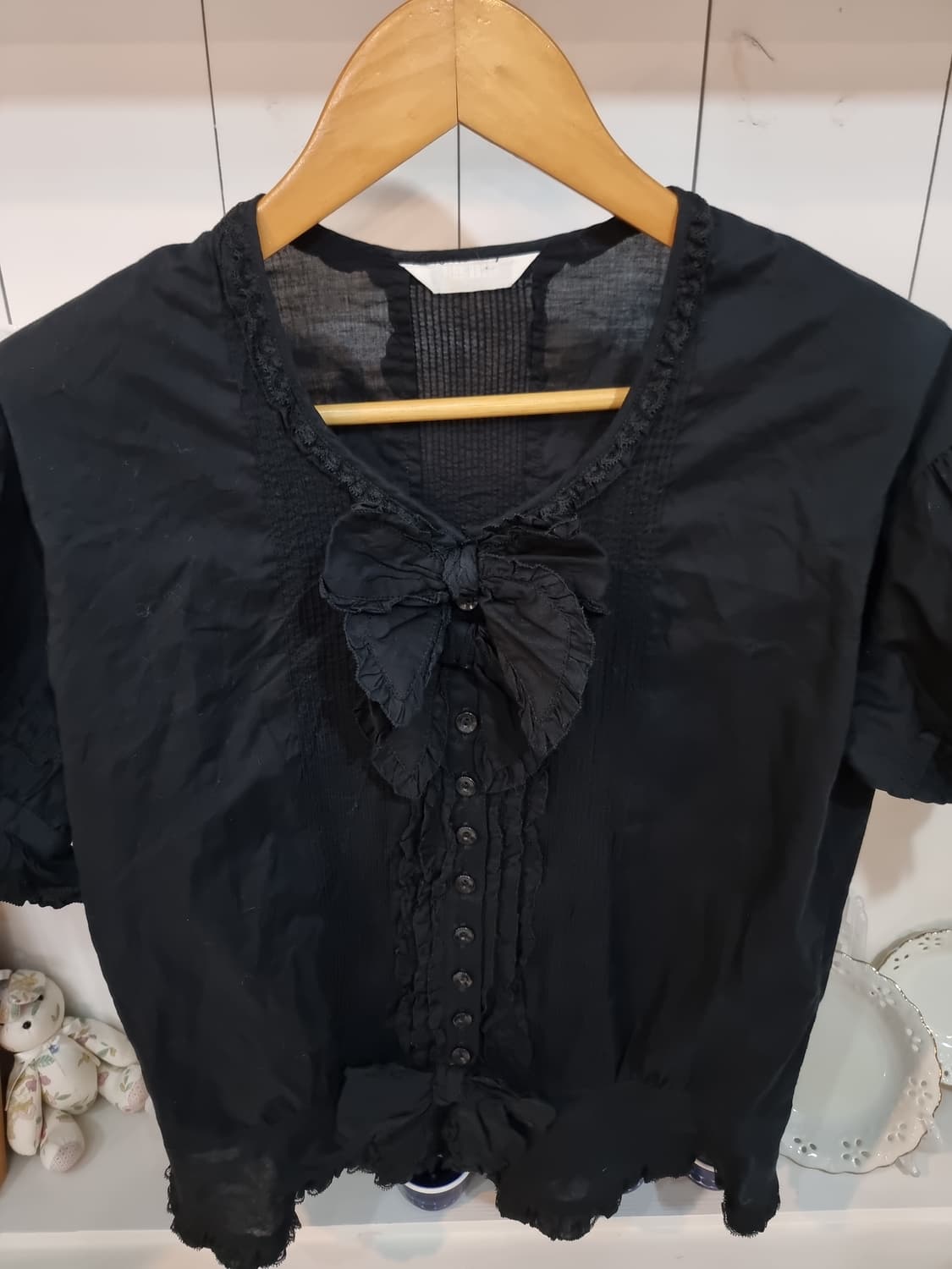 (PINK HOUSE/핑크하우스) 블랙 로맨틱 리본 블라우스 상품이미지2