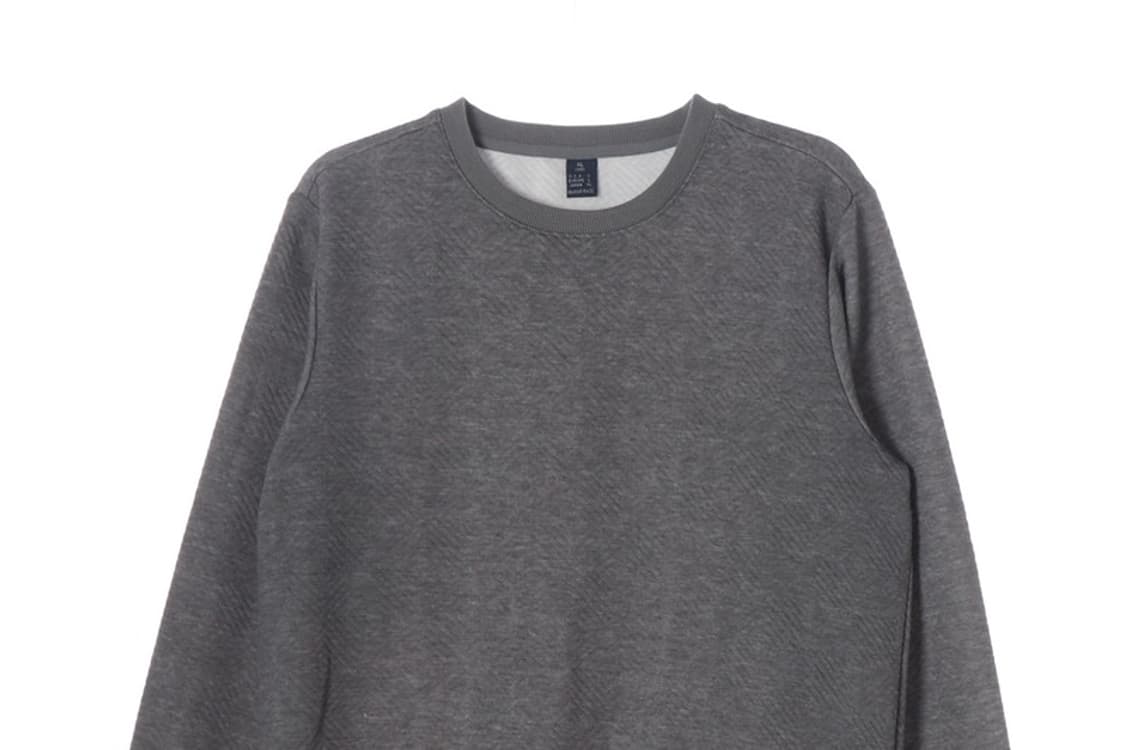 몽벨 그레이 퀼팅 텍스처 스웨트셔츠 XL 상품이미지3