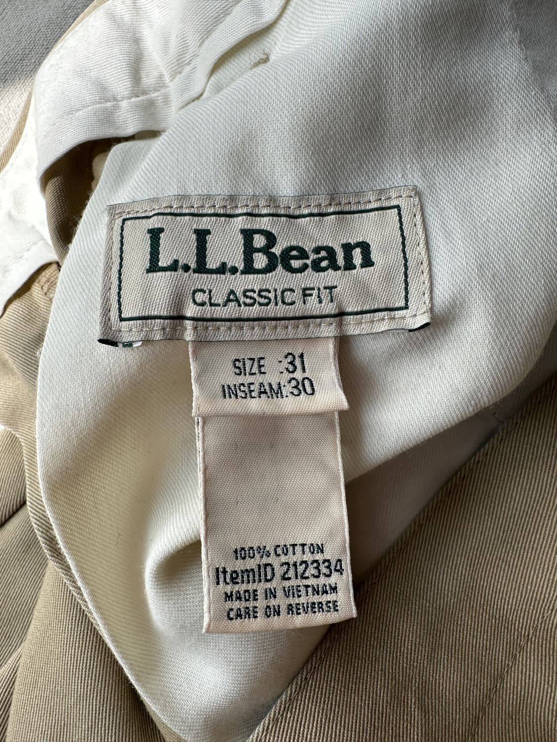 엘엘빈 LL Bean 투턱 치노 팬츠 31 상품이미지5