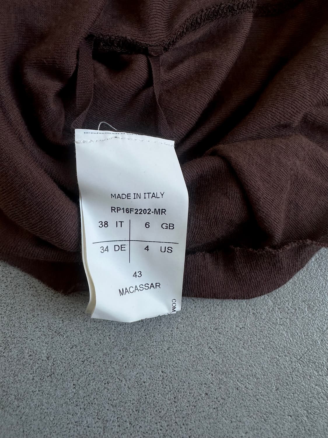 릭오웬스 16FW 마스토돈 롱슬리브 탑 상품이미지6