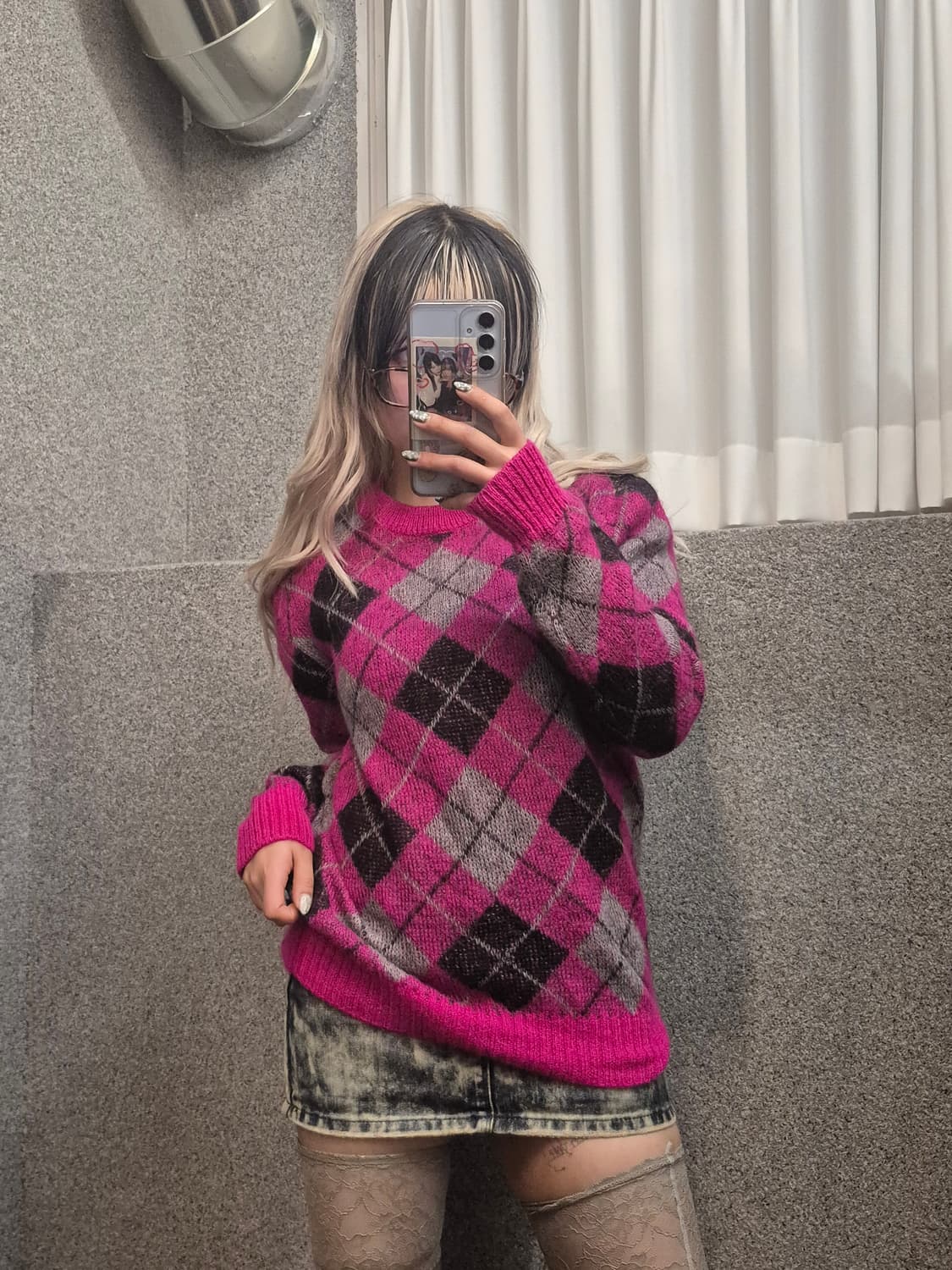 SAINT LAURENT CHECK KNIT 상품이미지1