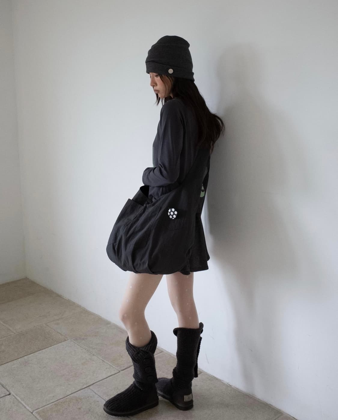 온스카 휘핑 헤어밴드&비니 (차콜) 마뗑킴/아캄/미세키서울/코이세이오 상품이미지6