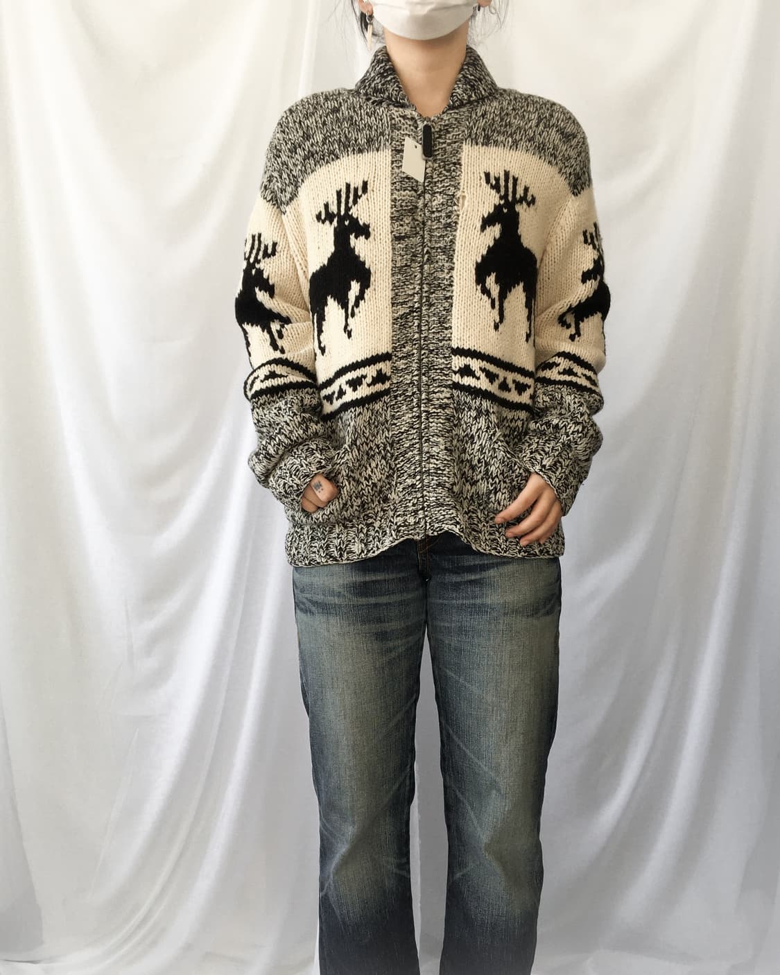 Cowichan knit zip up 상품이미지1