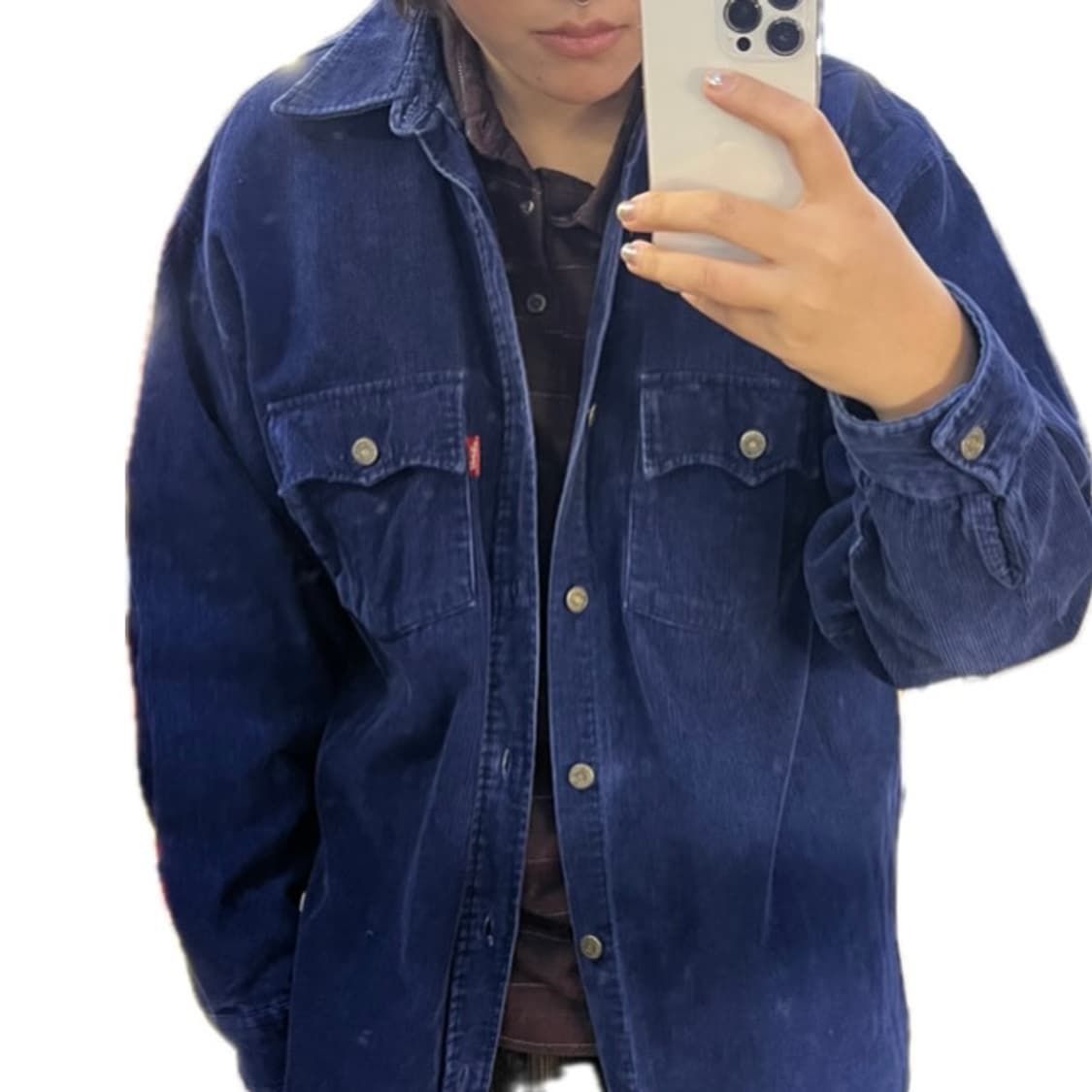 Levis 코듀로이 인디고 네이비 셔츠 L 상품이미지1