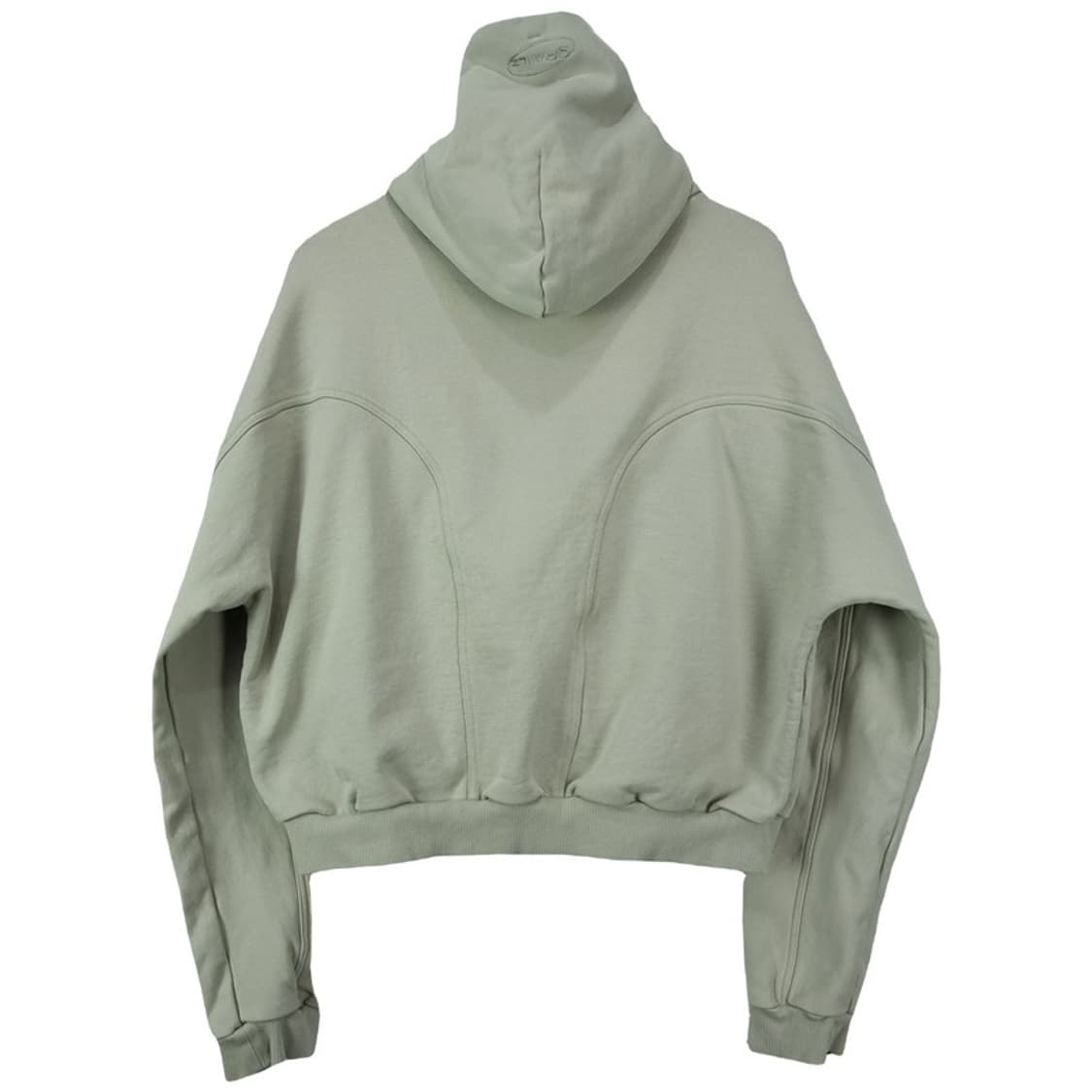 [그래일즈] 하이넥 오버사이즈 크롭 지오메트리 후드티 M18272 상품이미지3