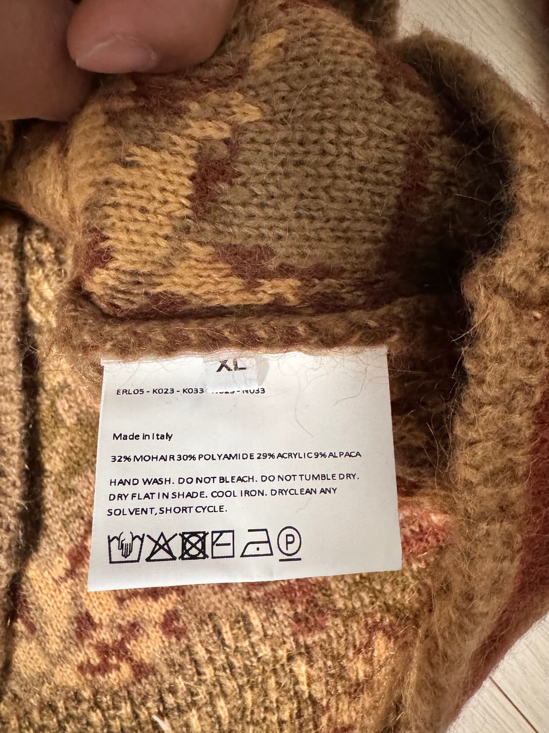 ERL 카모 모헤어 니트 XL 상품이미지2
