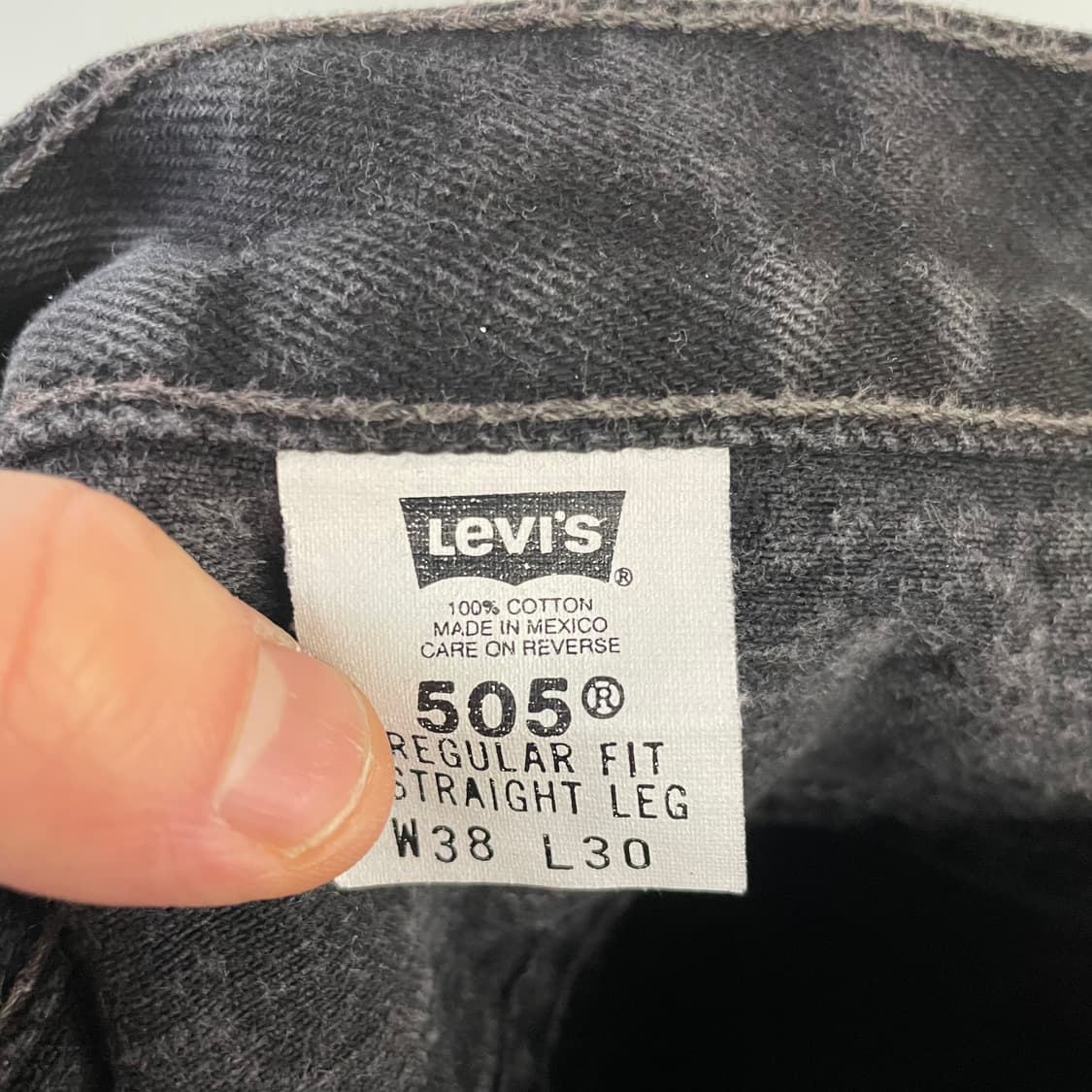 90s 리바이스 505 흑청 데님팬츠 상품이미지8