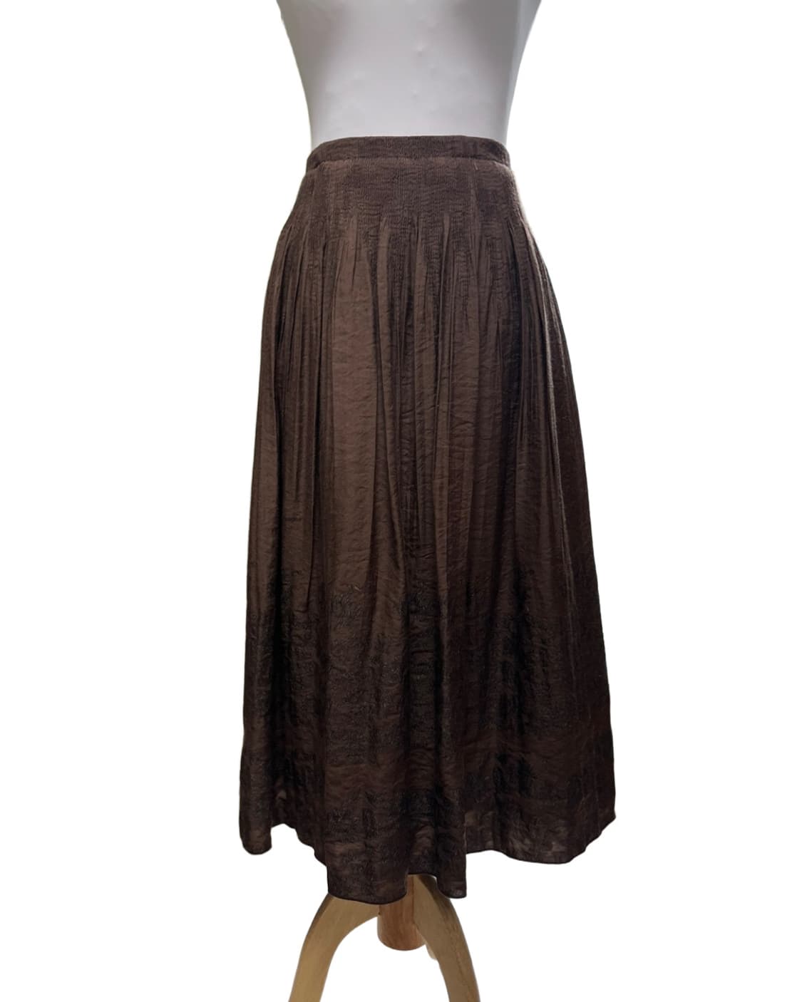 Brown stitchwork skirt 상품이미지4