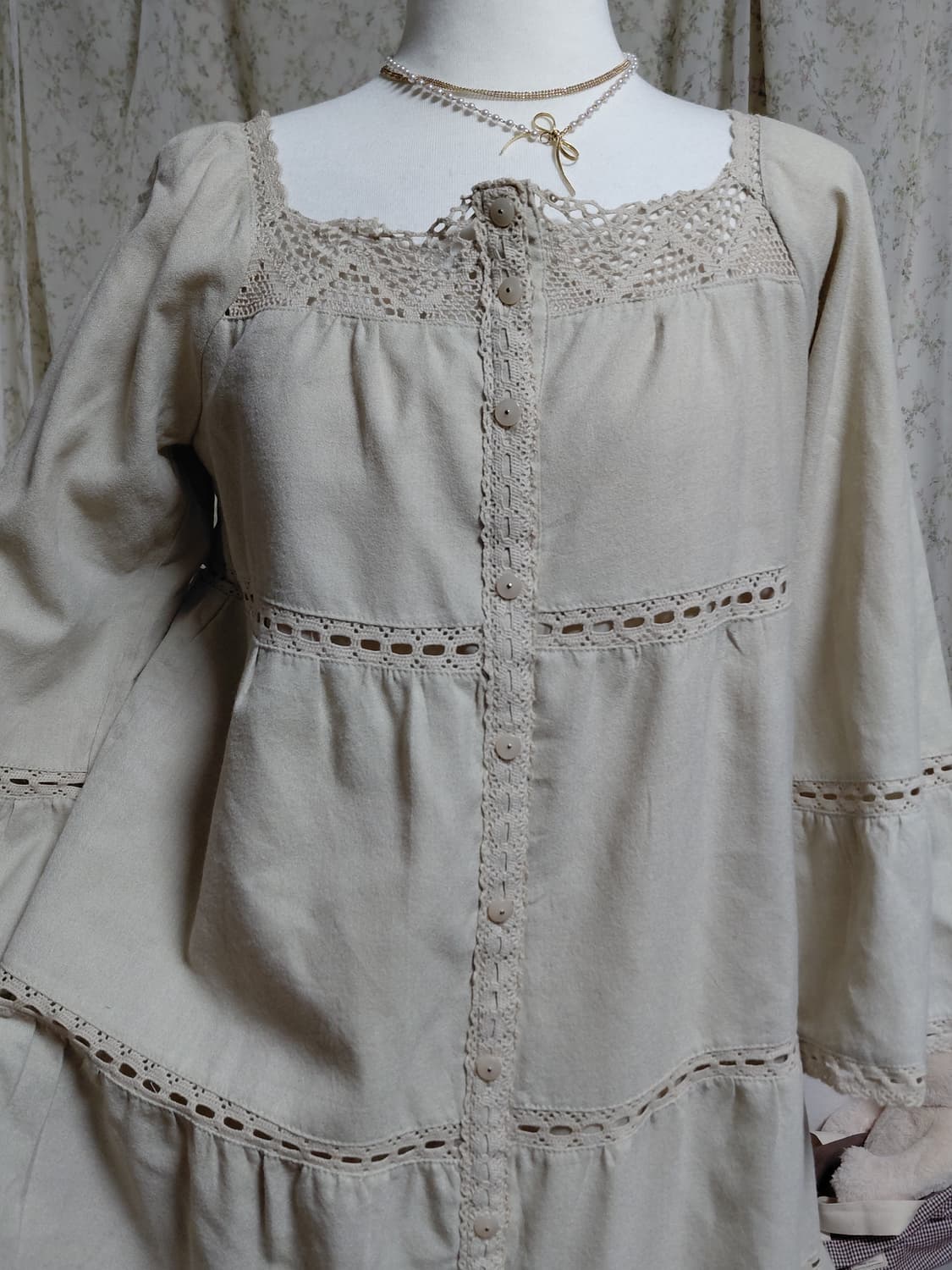 [일본빈티지] 모리걸 레이스 캉캉 레이어드 원피스 상품이미지1