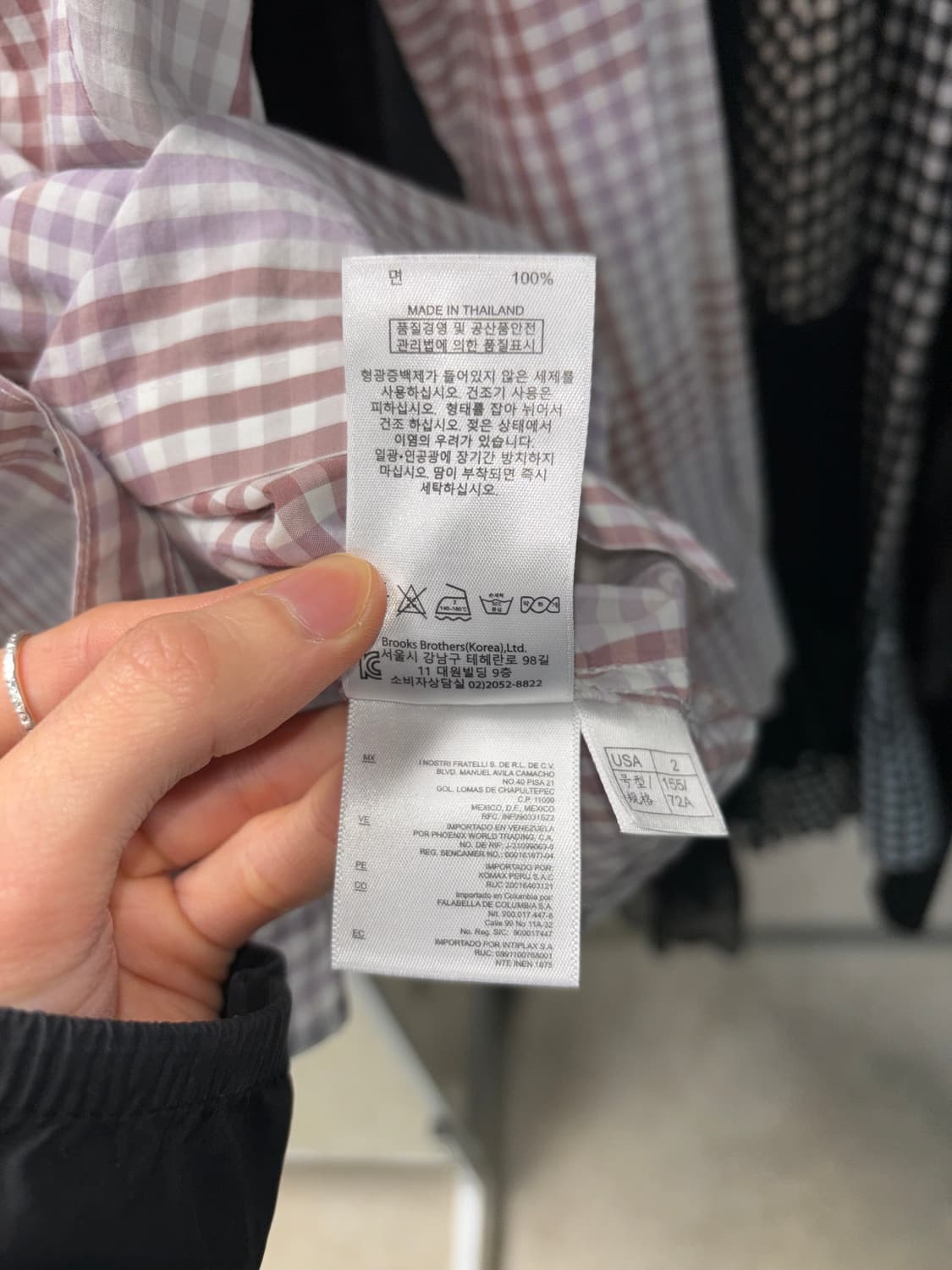 브룩스 브라더스 깅엄 체크 셔츠 상품이미지5