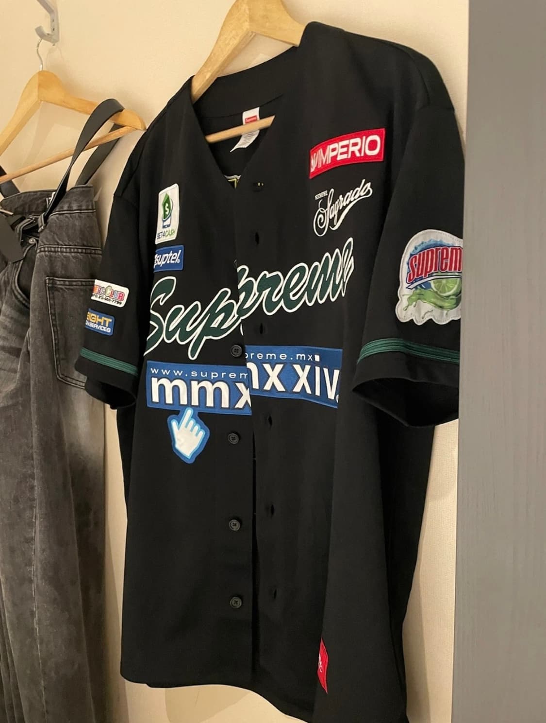슈프림 추즌 원 베이스볼 저지 블랙 - 24SS 상품이미지2