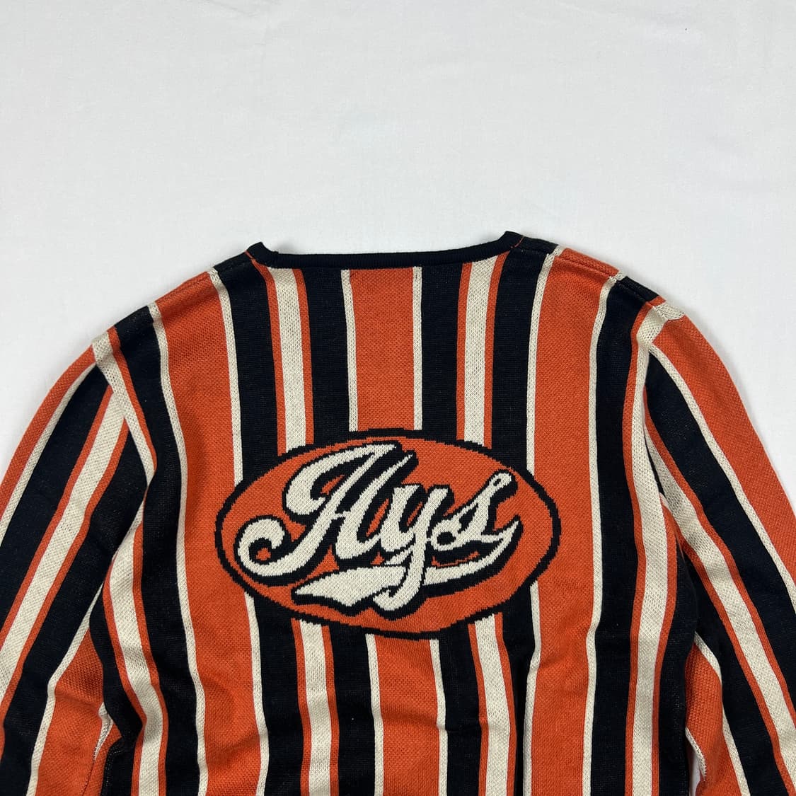 히스테릭글래머 666 로고 스트라이프 브이넥 니트 집업 상품이미지5