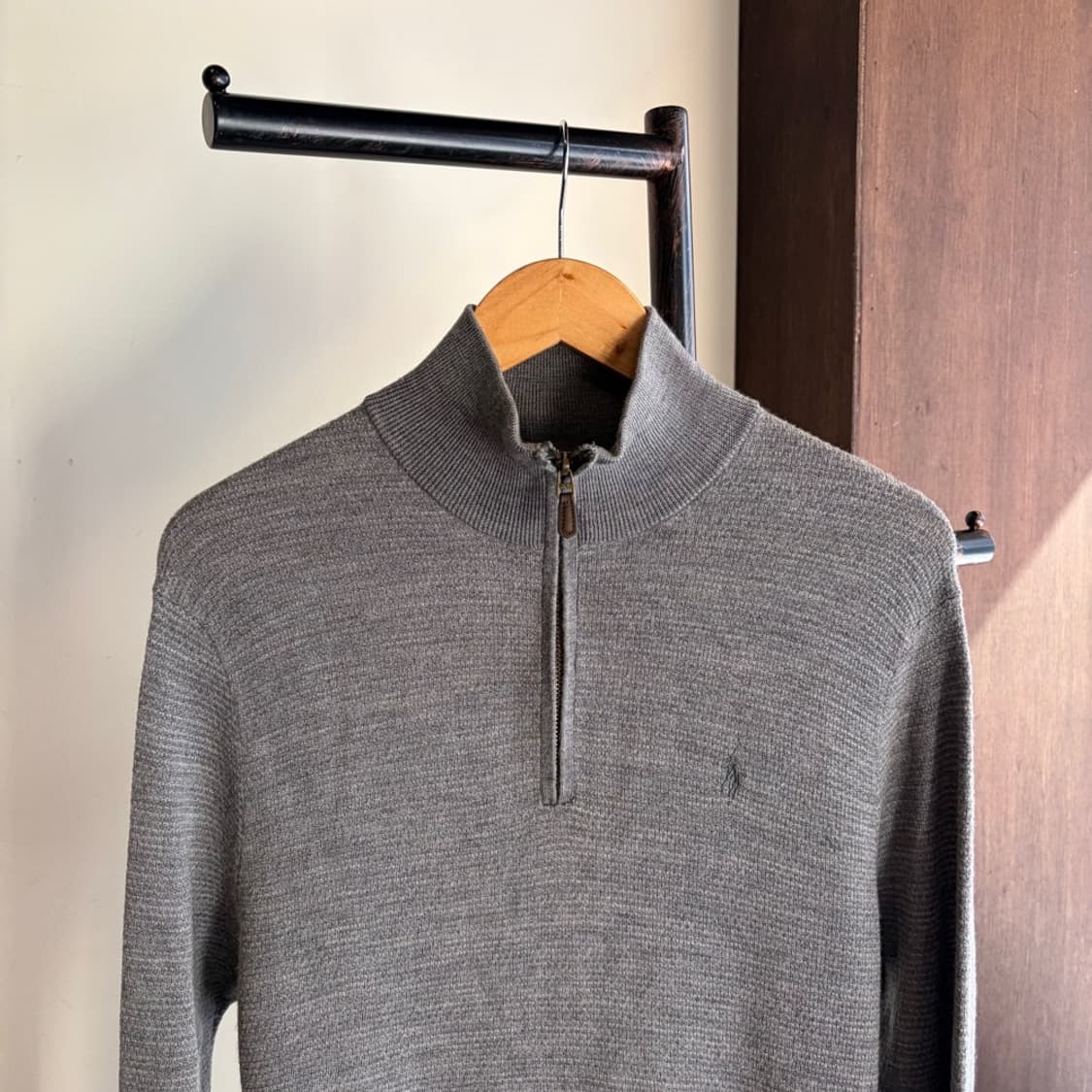 15285 - 폴로 랄프로렌 그레이 반집업 니트 (피마 코튼) 상품이미지1