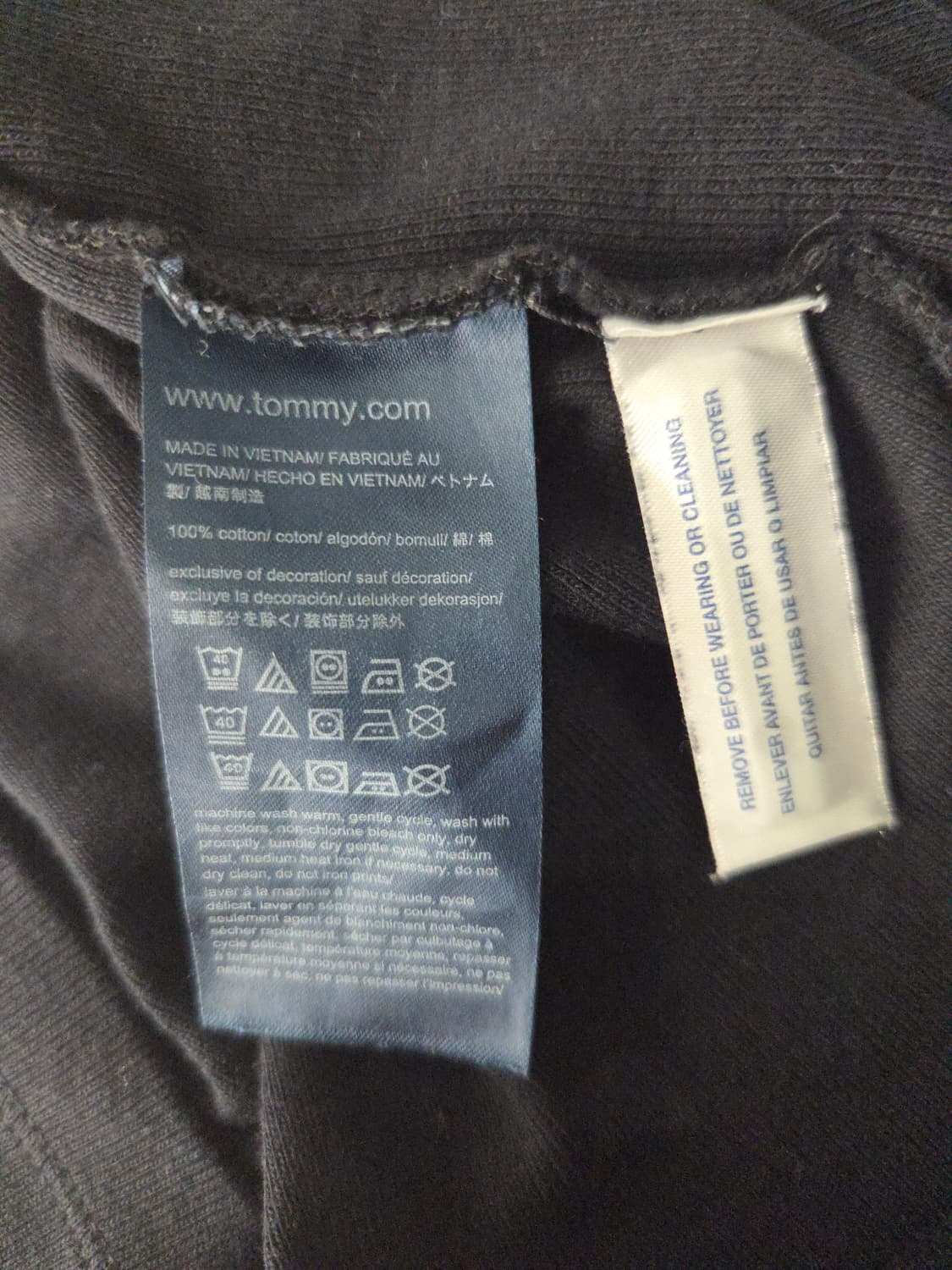 타미힐피거 여성 브이넥 반팔 티셔츠 블랙 상품이미지8