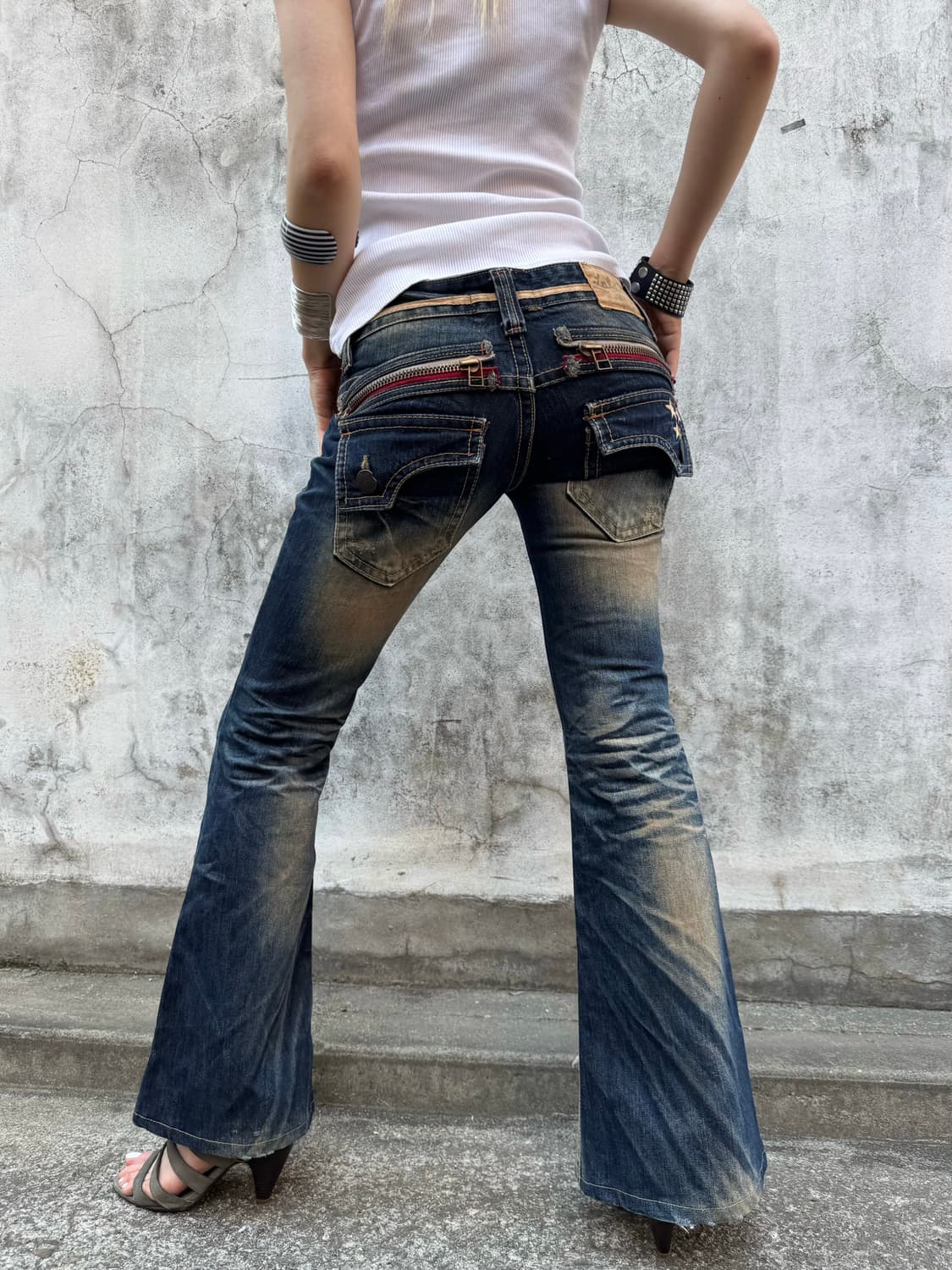Y2K low rise denim pants 상품이미지5