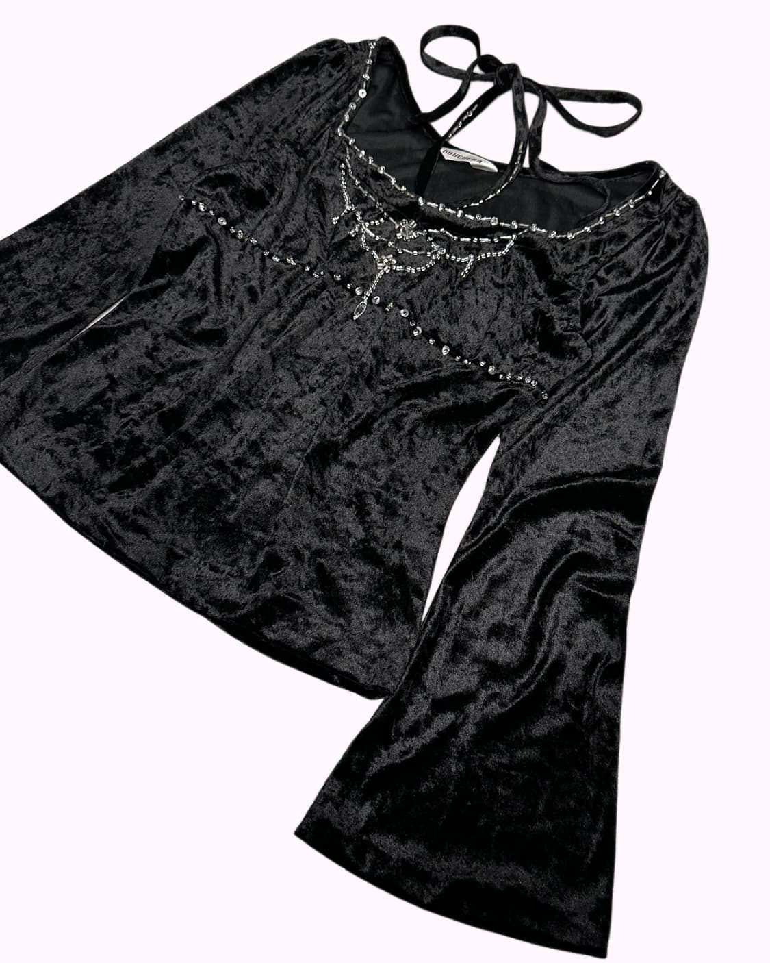 bids velvet halter top 상품이미지3