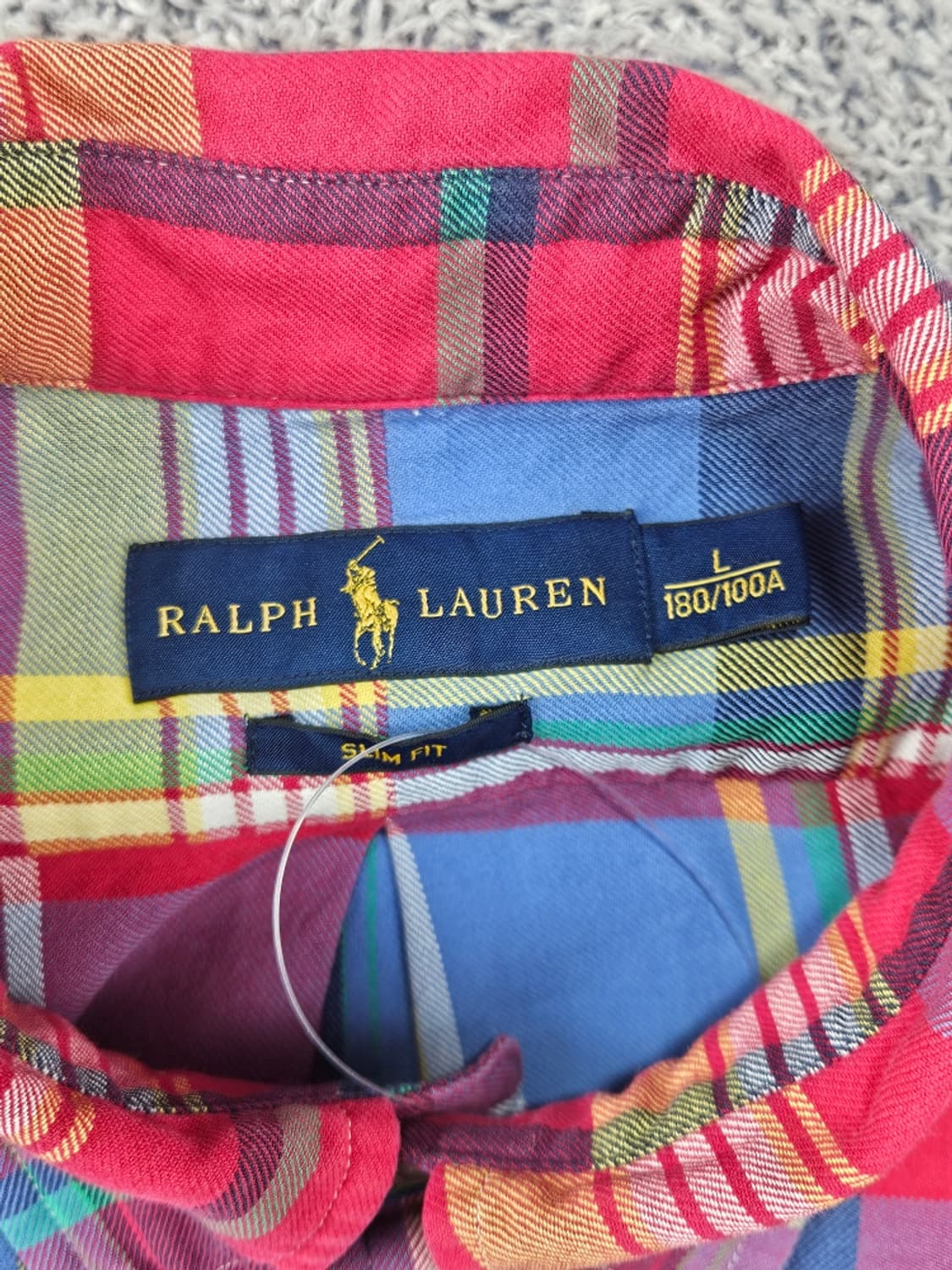 폴로랄프로렌 슬림핏 마드라스 체크 셔츠 ( L ) / 11609 상품이미지8