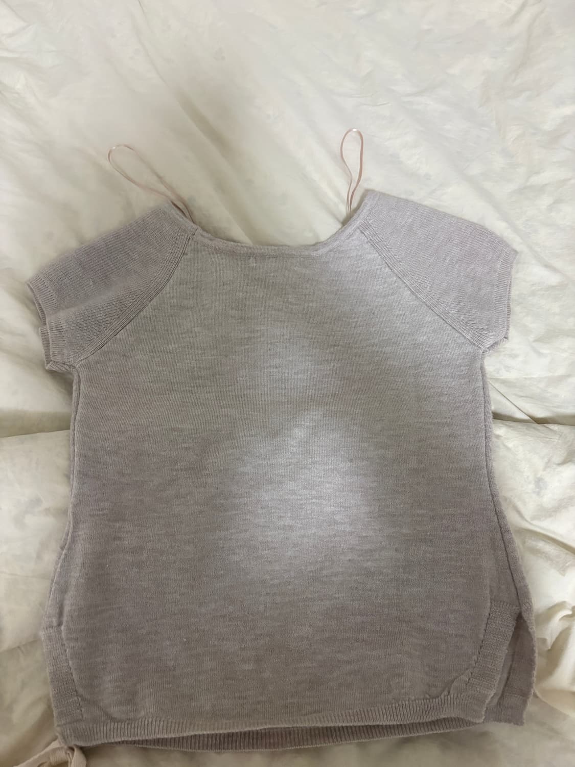 글로니 보우 슬릿 반팔 니트 상품이미지1