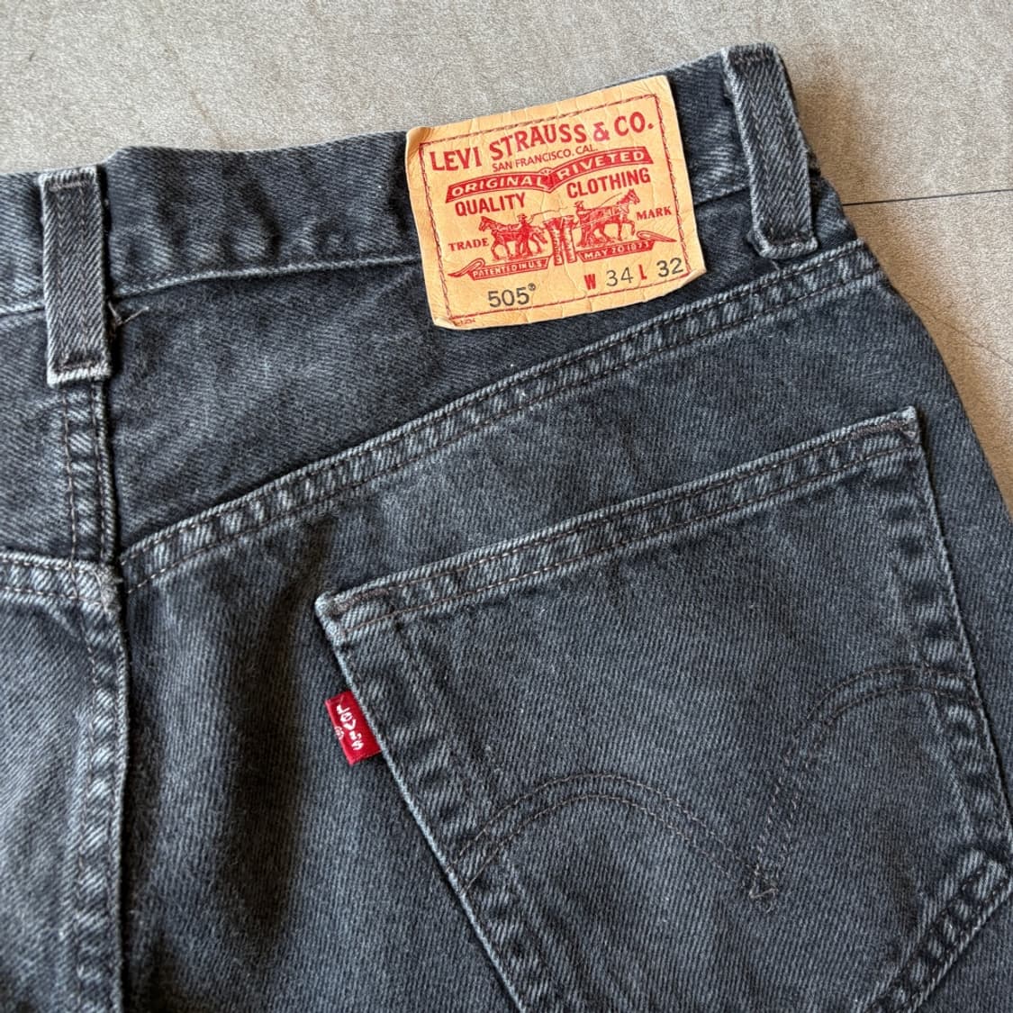 리바이스 정품 505 데님 블랙 팬츠 바지 상품이미지10