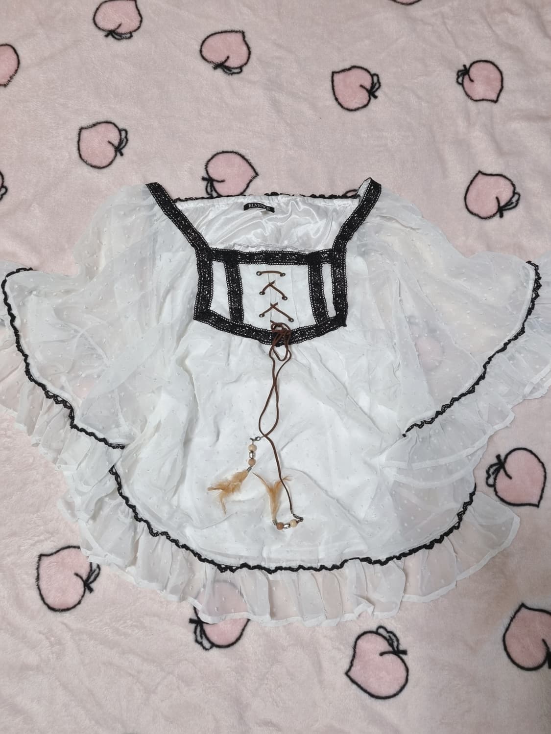 일본빈티지 천사핏 가오리 튜닉 블라우스 상품이미지1