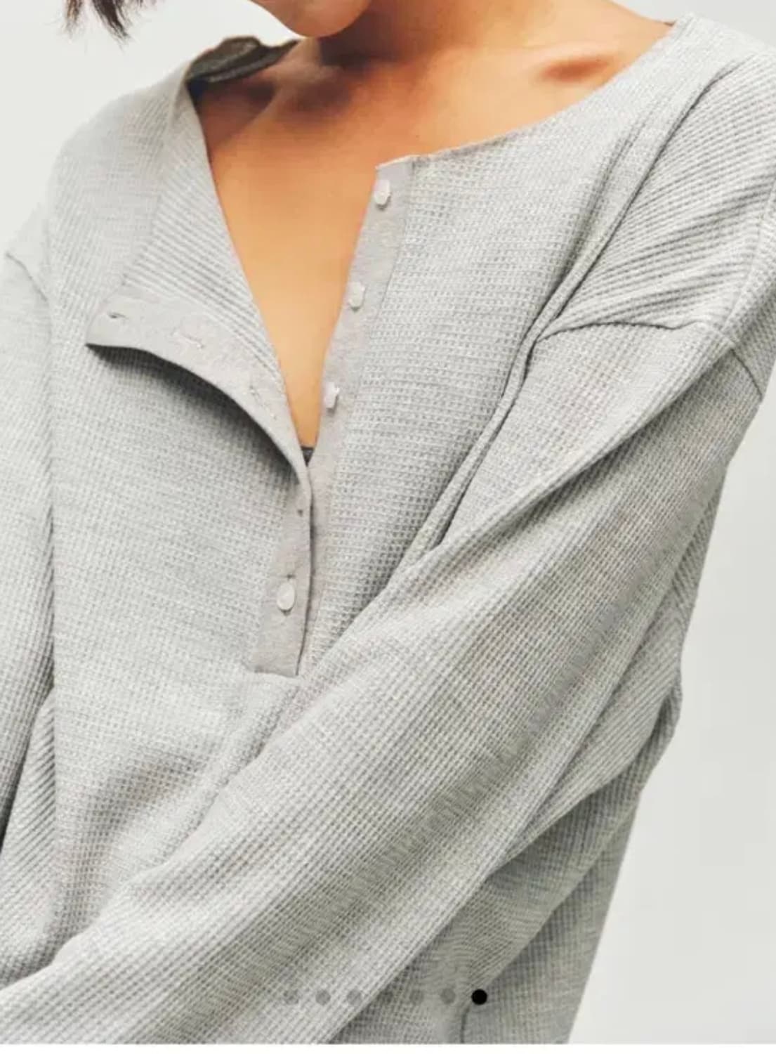 플리즈프로젝트 와플 헨리 롱슬리브 그레이 LONGSLEEVE 상품이미지3