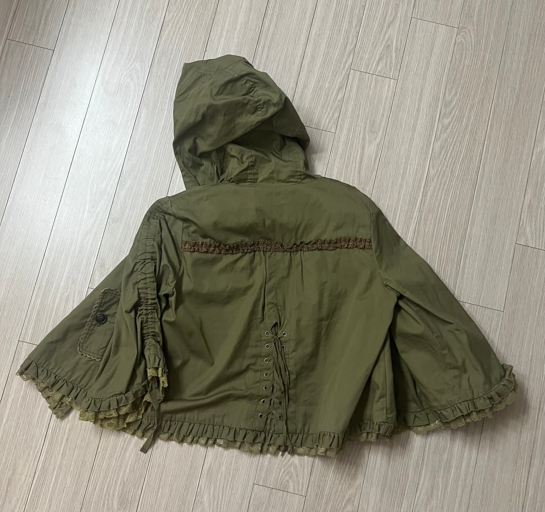 엑시즈팜 야상 레이스 코르셋 케이프 자켓 상품이미지2