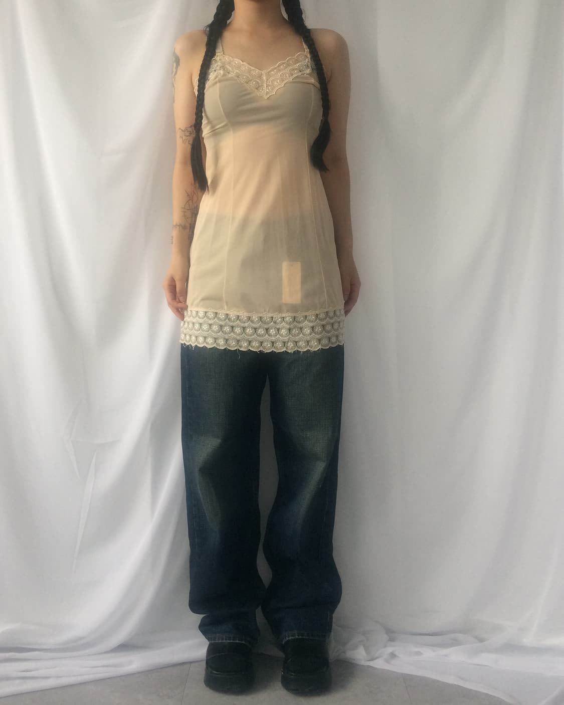 Lace point slip onepiece 상품이미지6