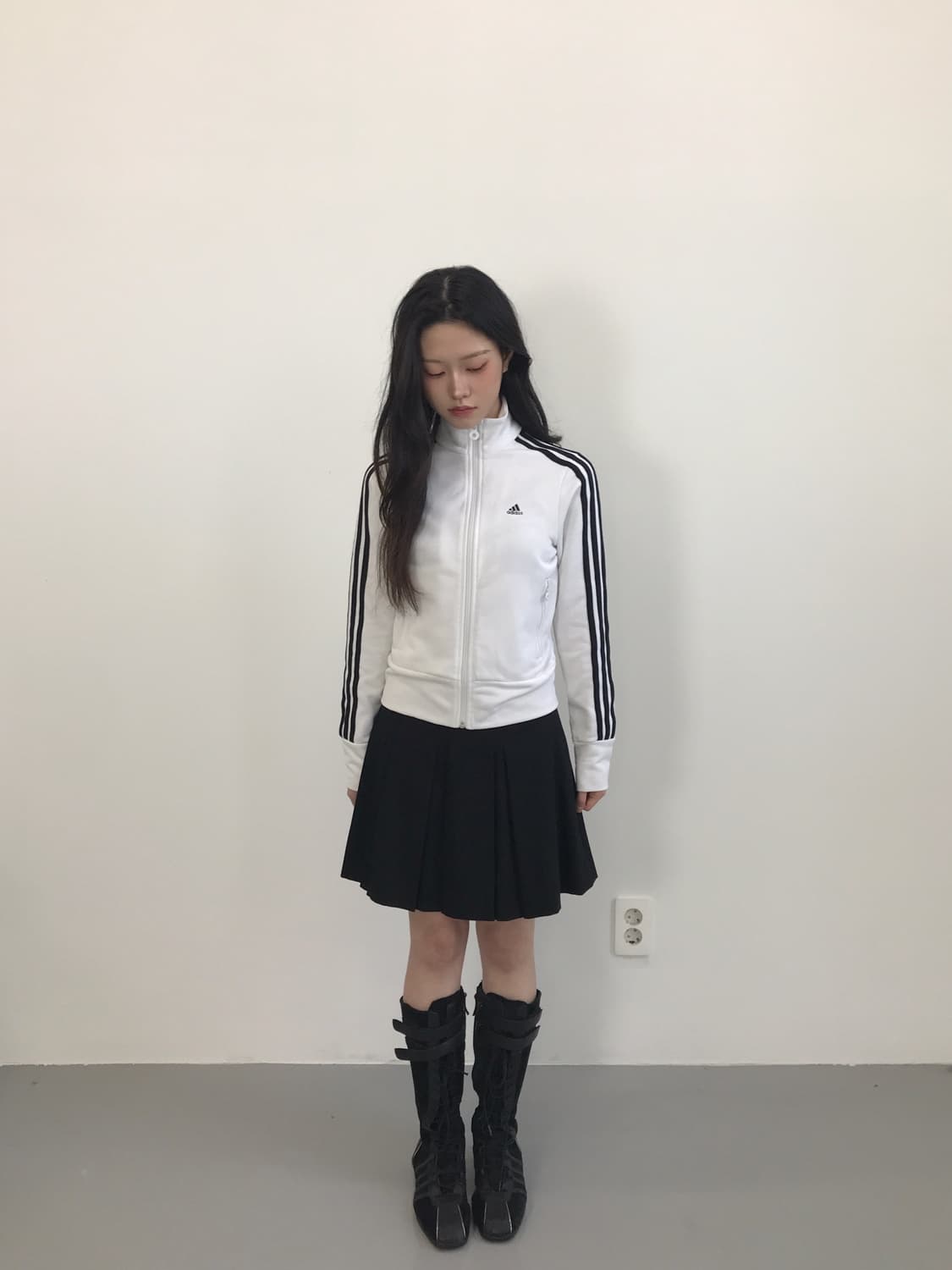 Adidas White & Black Track Top Jacket 상품이미지1
