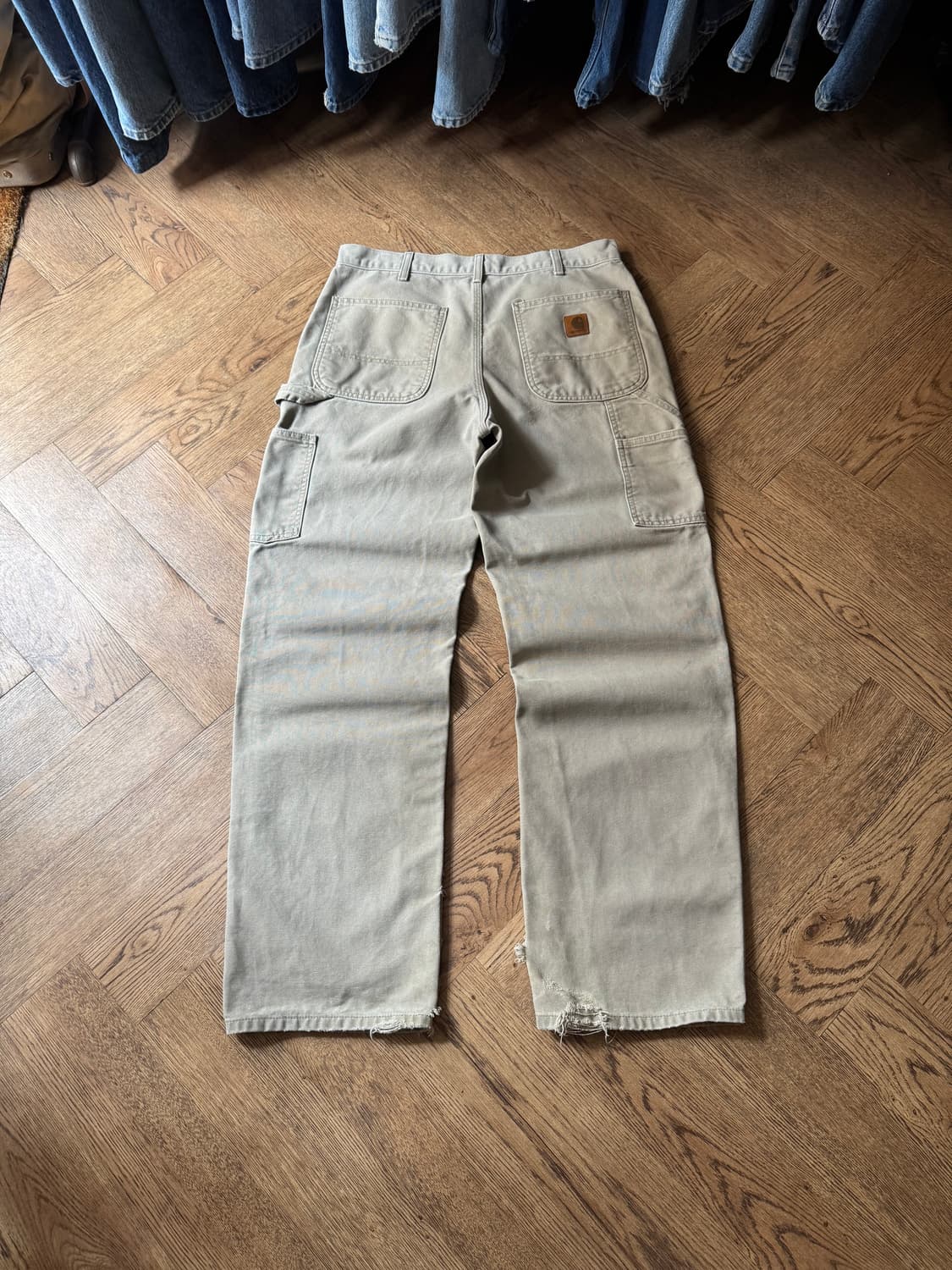 [32]칼하트 USA 더티워싱 데저트 탄 싱글니 카펜터 워크 팬츠 상품이미지2