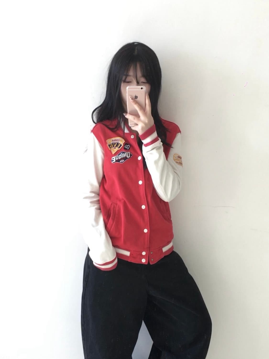 에비수 멀티 와펜 바시티 자켓 상품이미지2