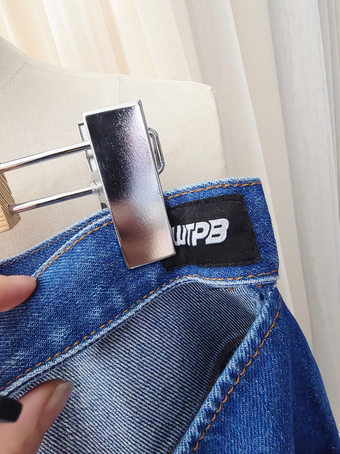 푸쉬버튼 pushbutton 청 치마 데님 스커트 상품이미지6