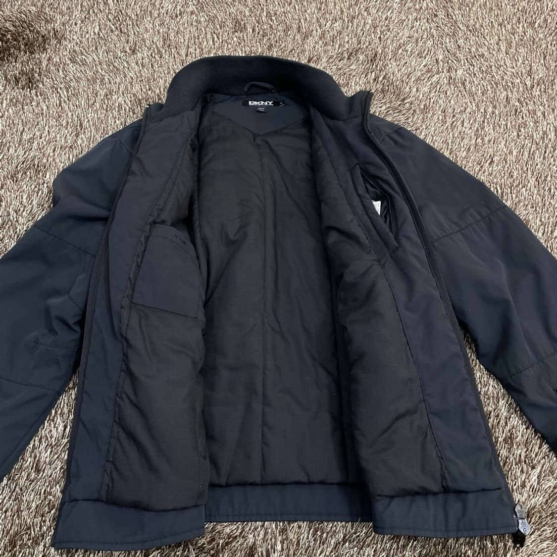 디케이엔와이 DKNY 블랙 하이넥 집업 점퍼 M (100) 상품이미지4