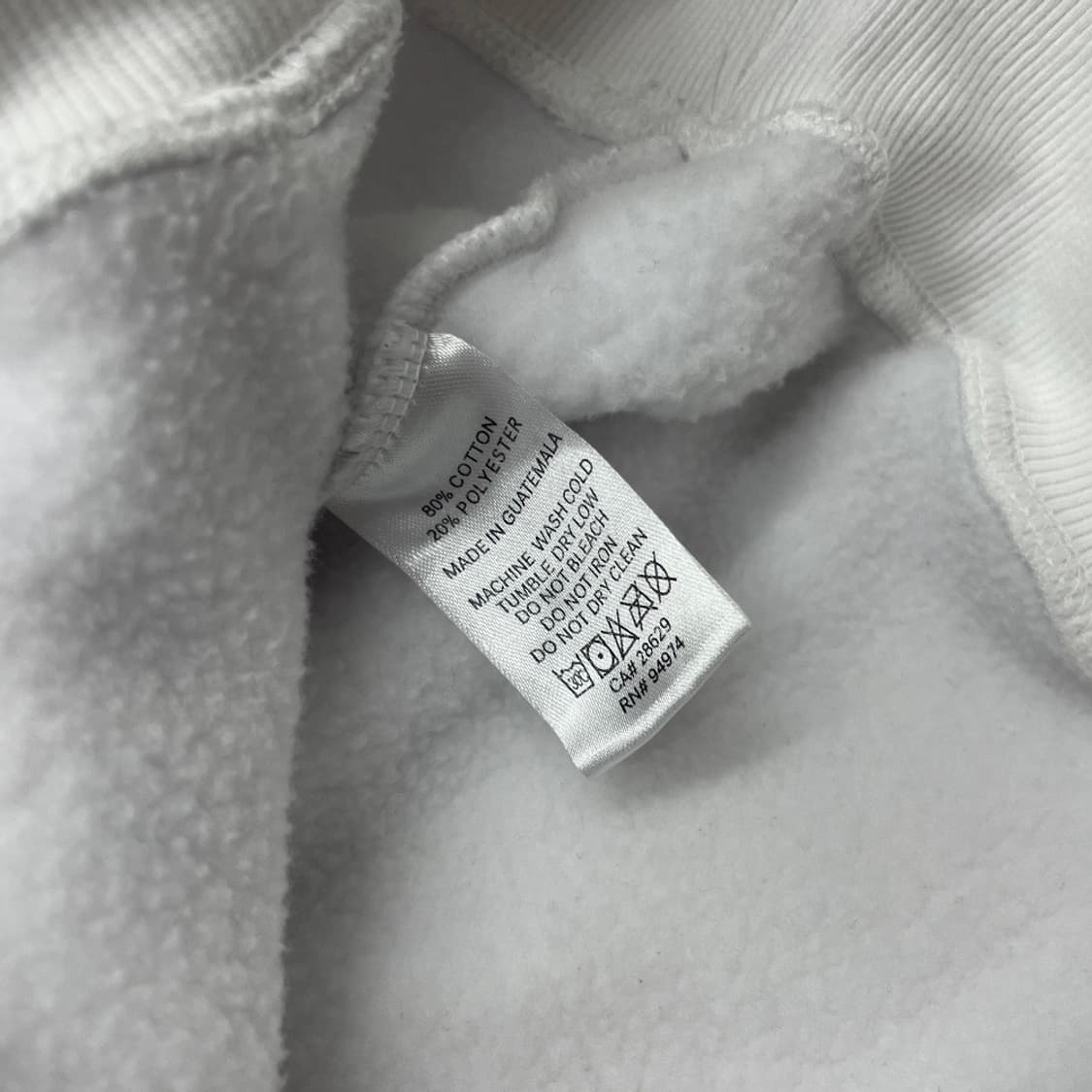 스투스 백로고 화이트 후드 L ( 세탁완료 ) 상품이미지7