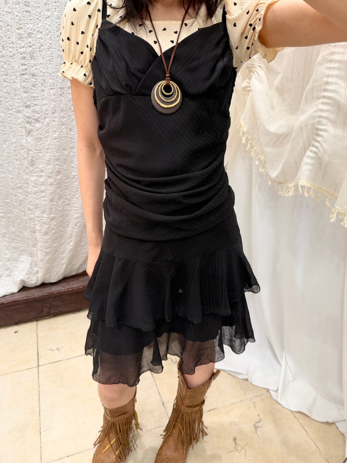 fairy black mini dress 상품이미지6