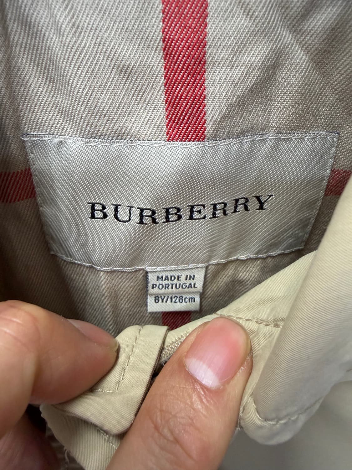 정품) 버버리 키즈 베이지 자켓 8Y 상품이미지7