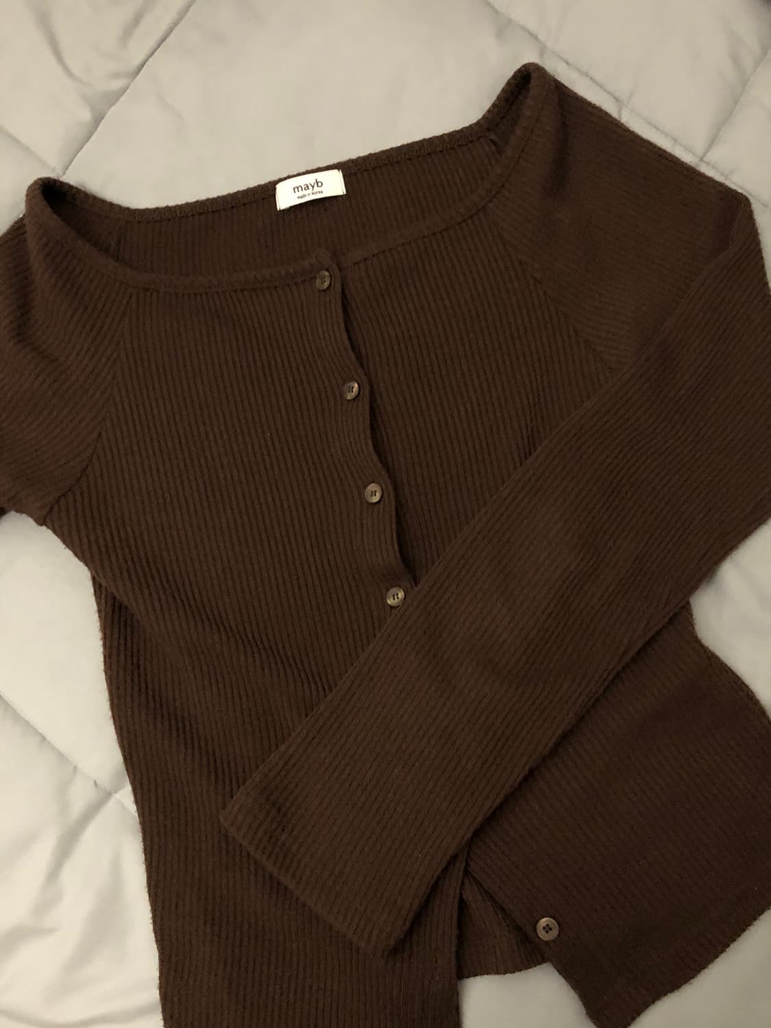 u넥/오프숄더 니트 가디건 상품이미지5