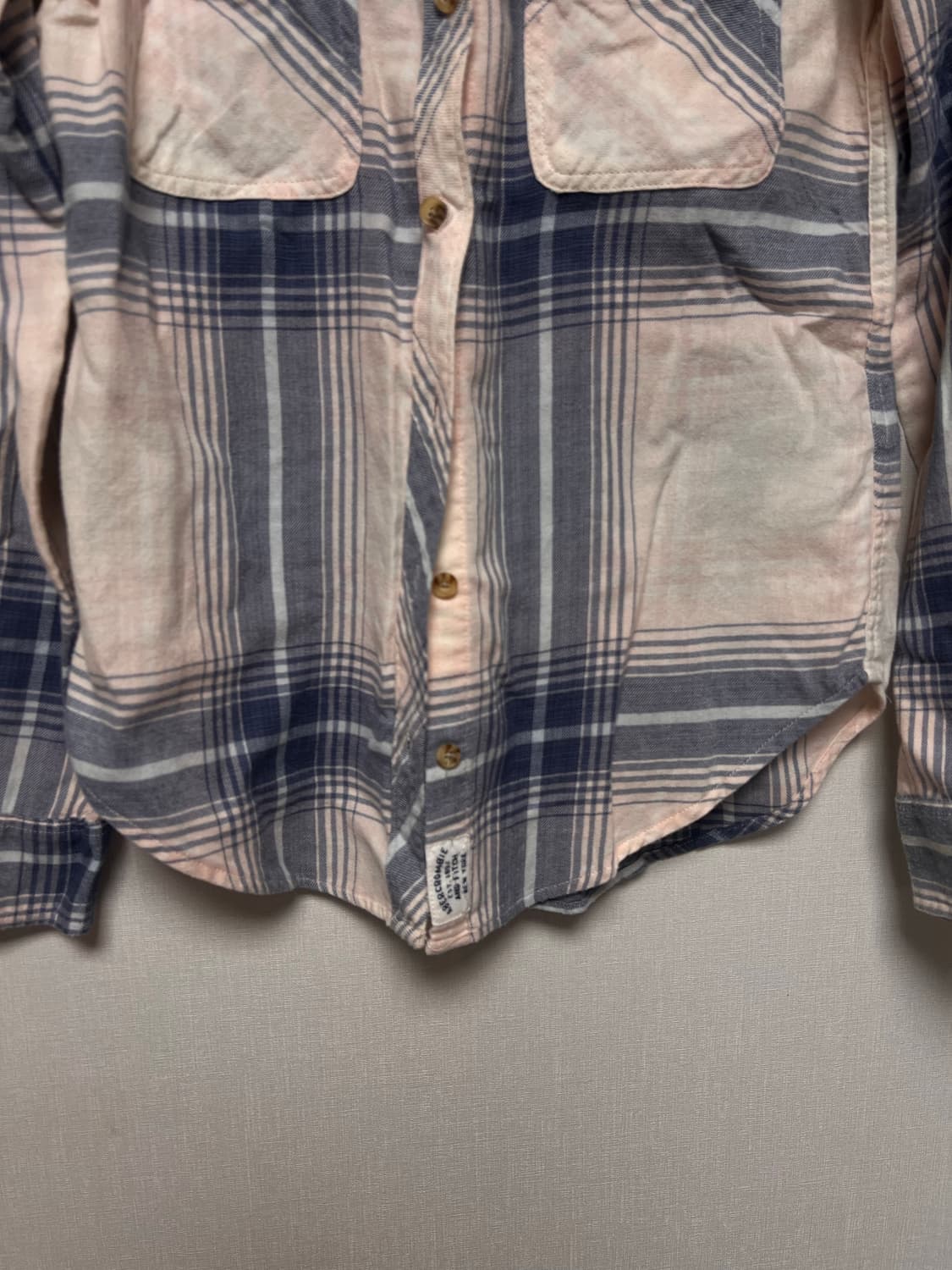 아베크롬비 뉴욕 셔츠 pink&blue 상품이미지4