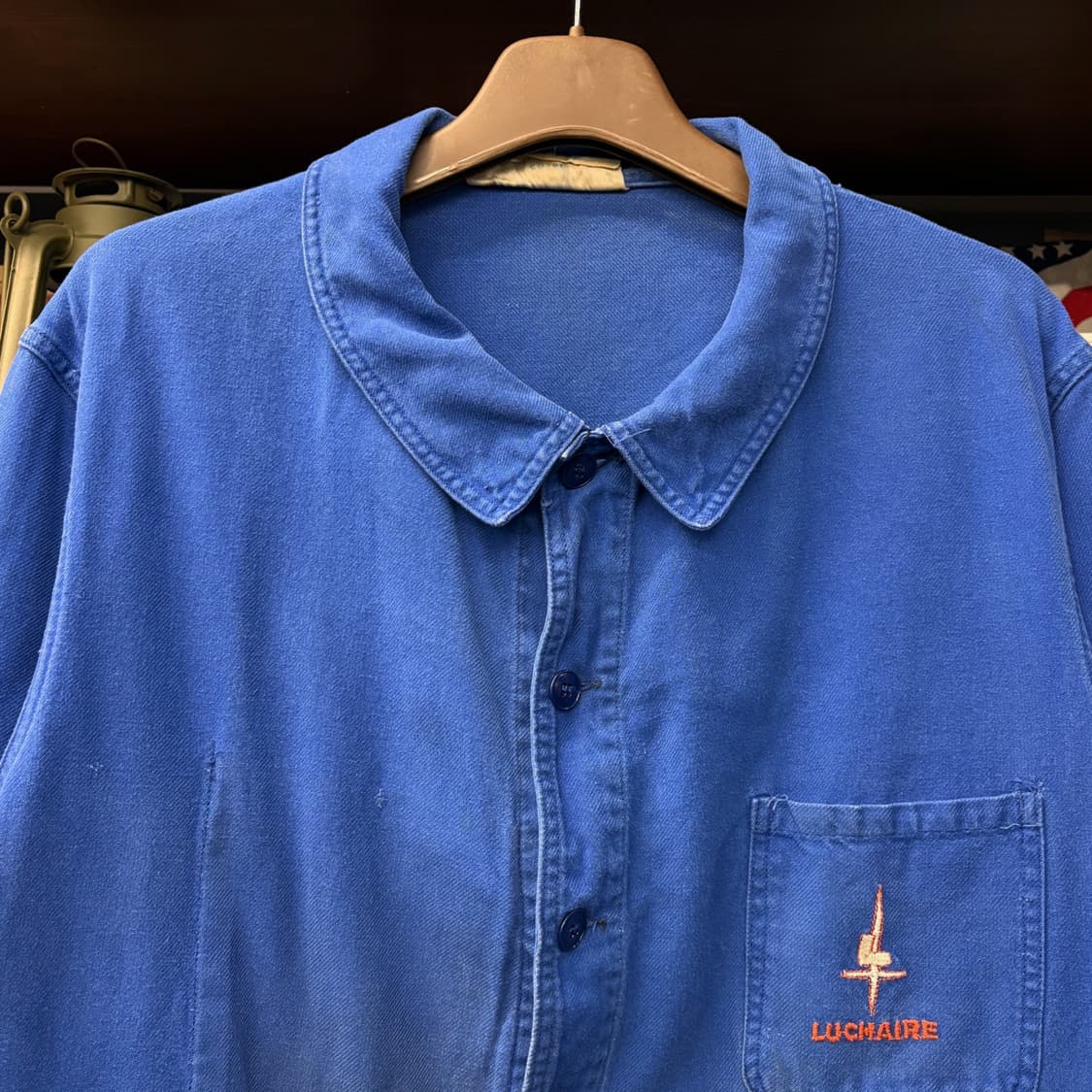 70s 몰스킨 프렌치 워크자켓 프랑스생산 빈티지워싱 3포켓 N673 상품이미지3