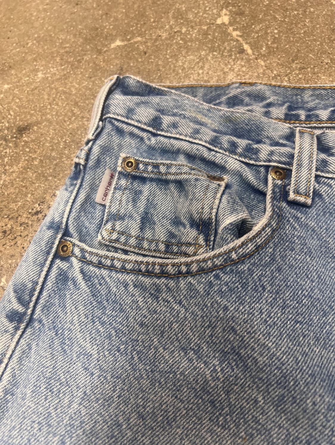 칼하트 데님팬츠 워크팬츠 더블니 b73 b17 b18 상품이미지3