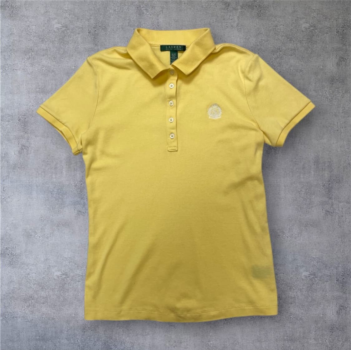 로렌 랄프로렌 옐로우 자수로고 슬림핏 반팔 카라티 M 상품이미지1