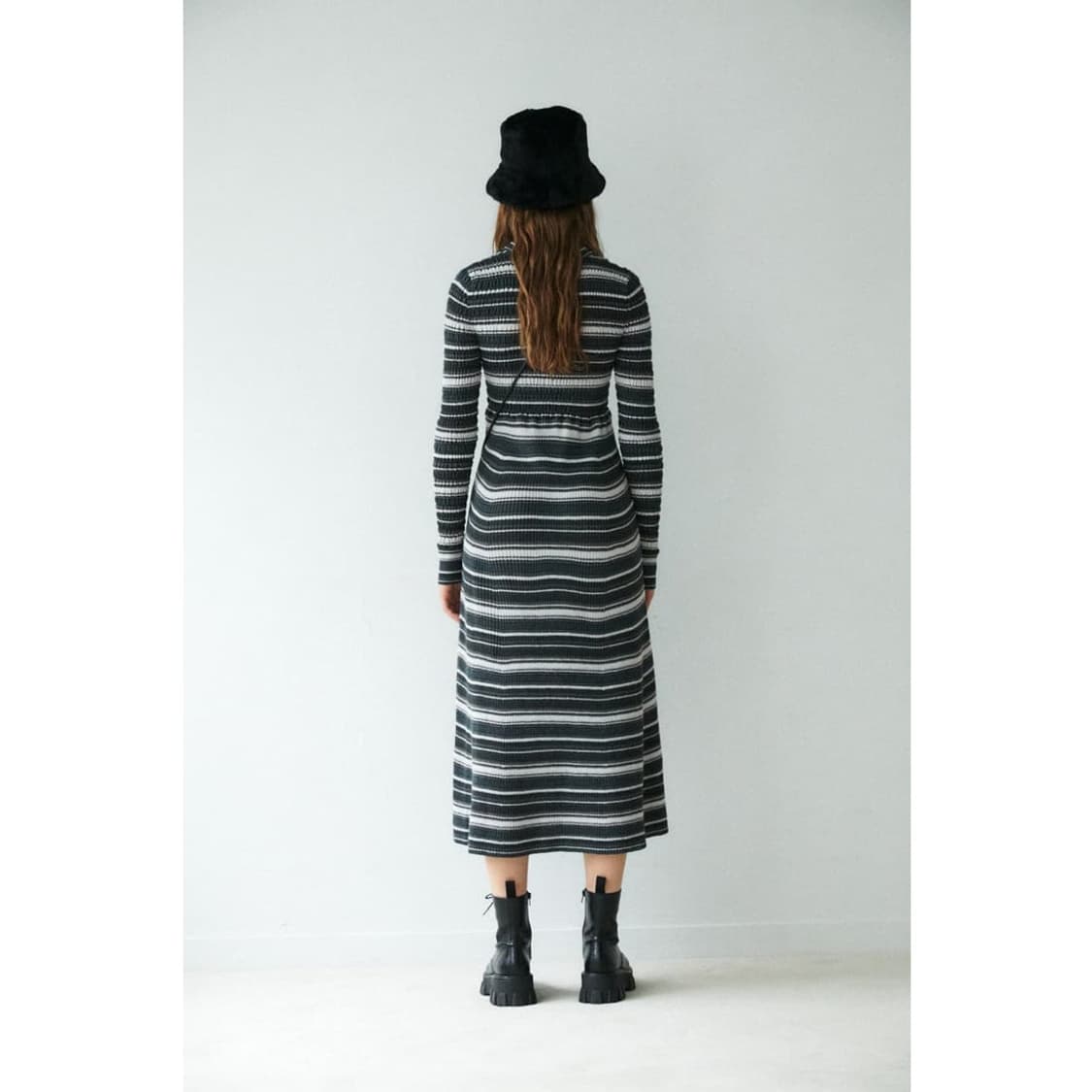 moussy 보더 니트 원피스 상품이미지3