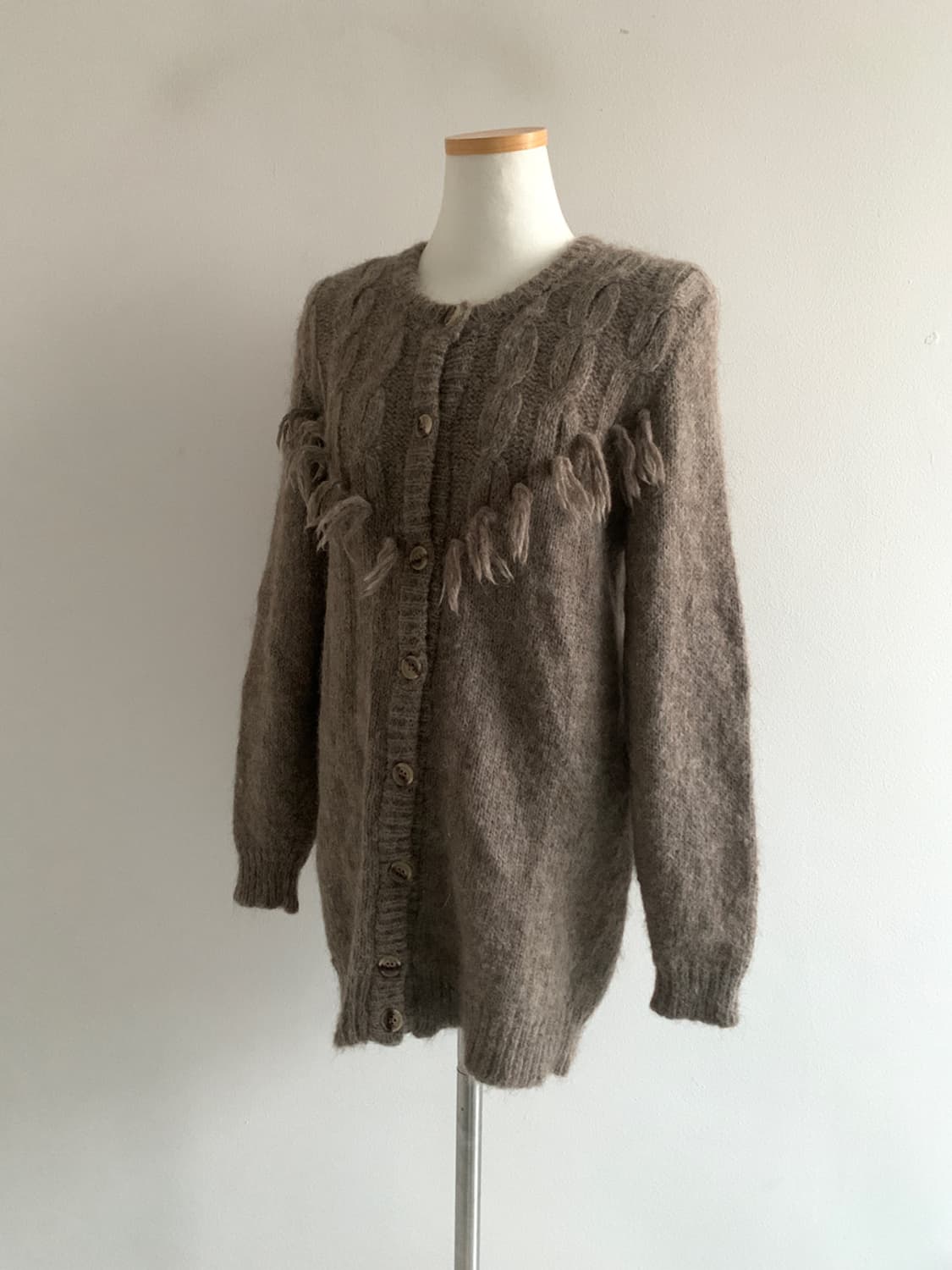 Wool Fringe Twist Cardigan 상품이미지3