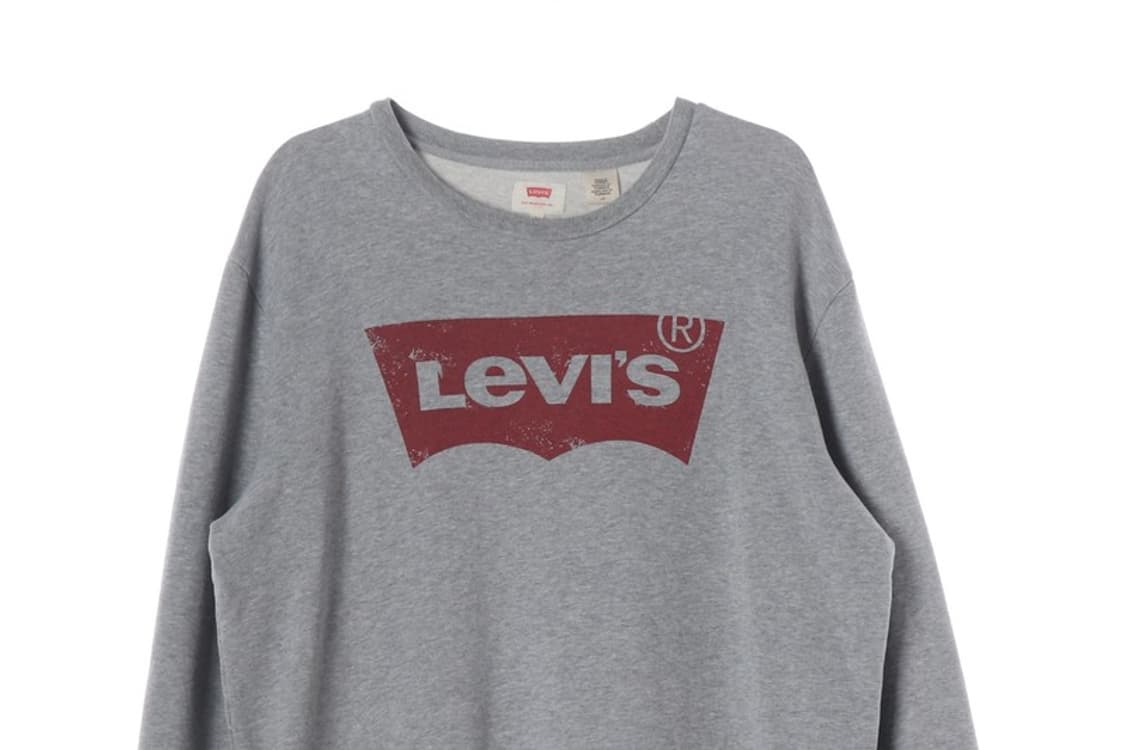 리바이스 그레이 레드 박스 로고 맨투맨 L 상품이미지3