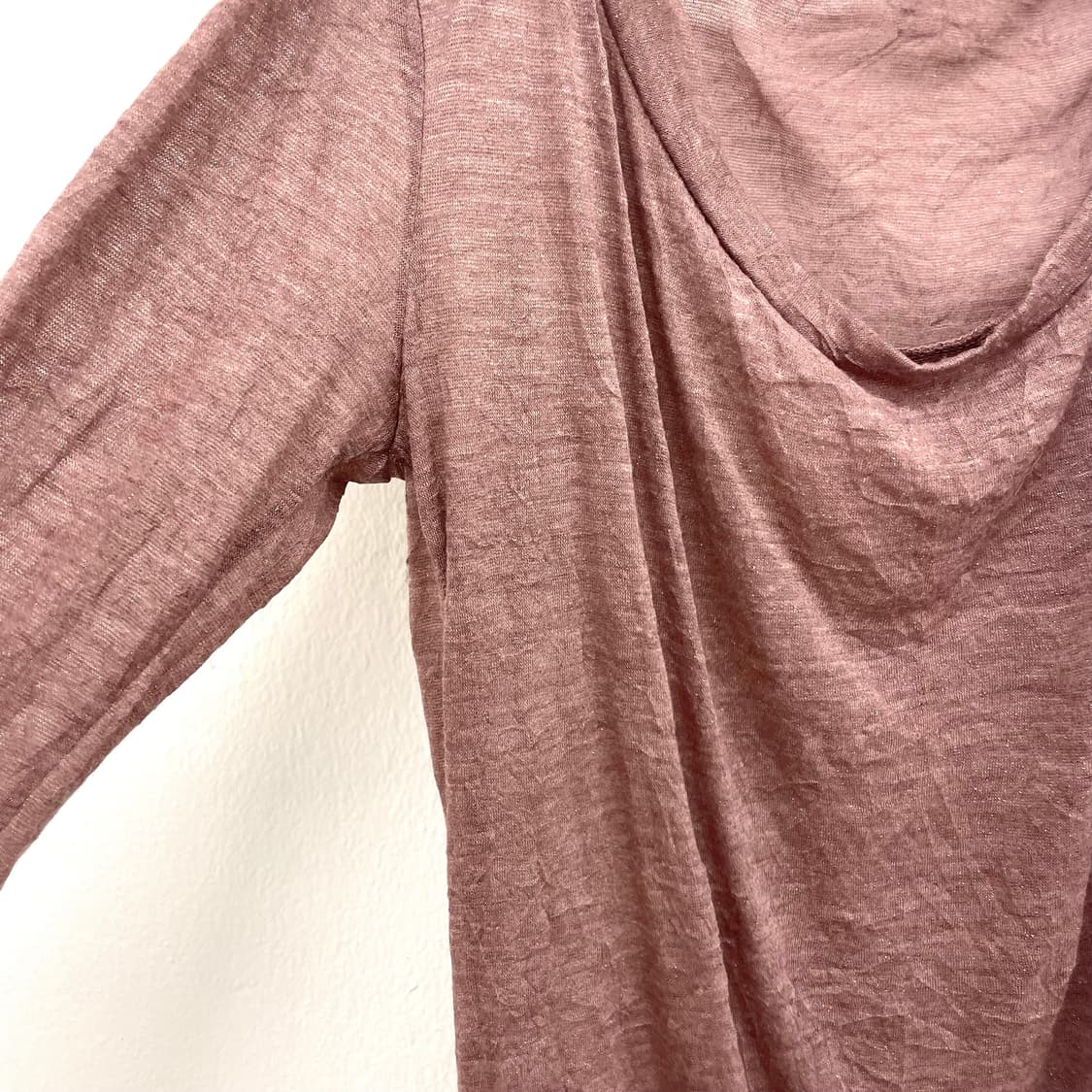 dusty mauve sheer cowl Top 상품이미지3