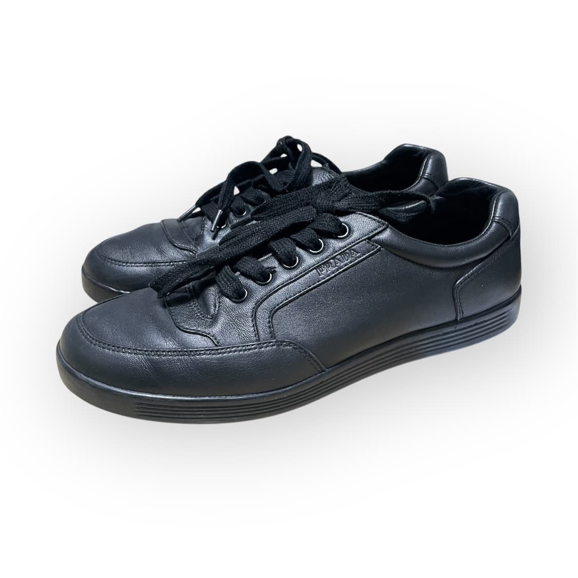 260) 프라다 스포츠 레더 로고 스니커즈 신발 상품이미지3