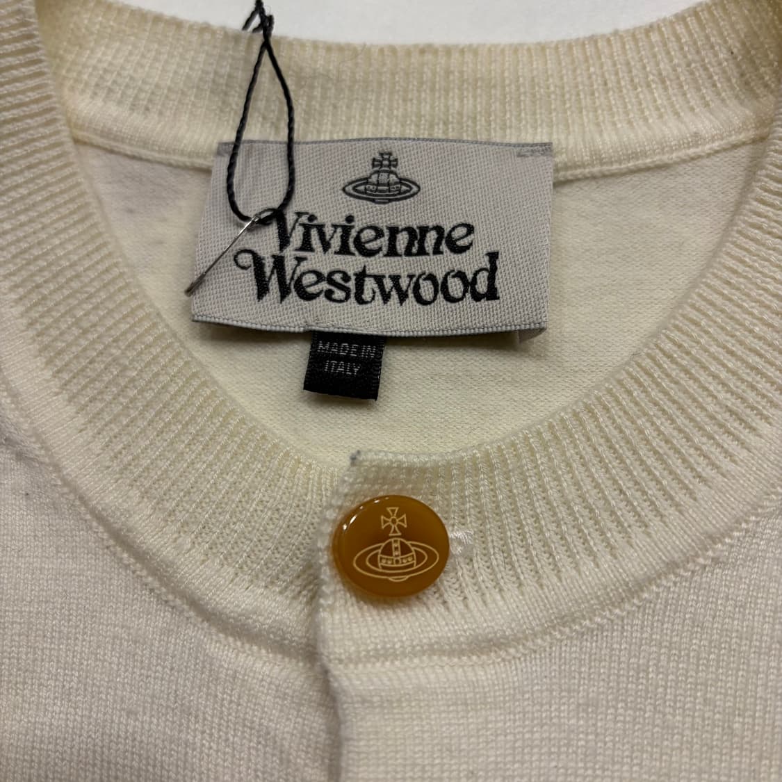 [S] 비비안웨스트우드 아이보리 니트 가디건 C277 상품이미지5