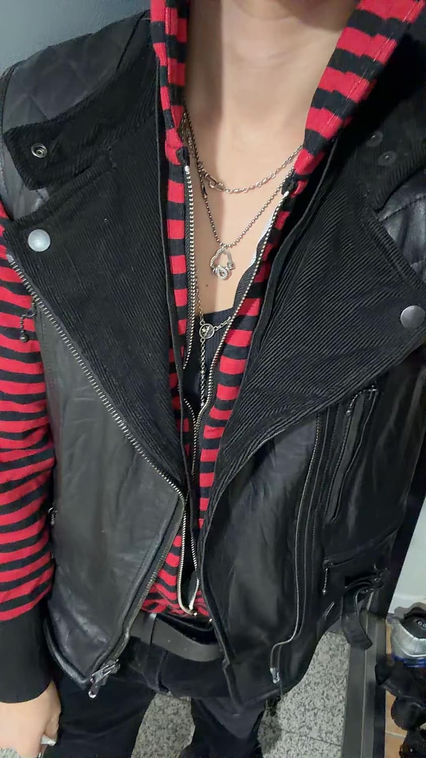 넘버나인 05ss “Night Crawler” 레더 베스트 상품이미지2