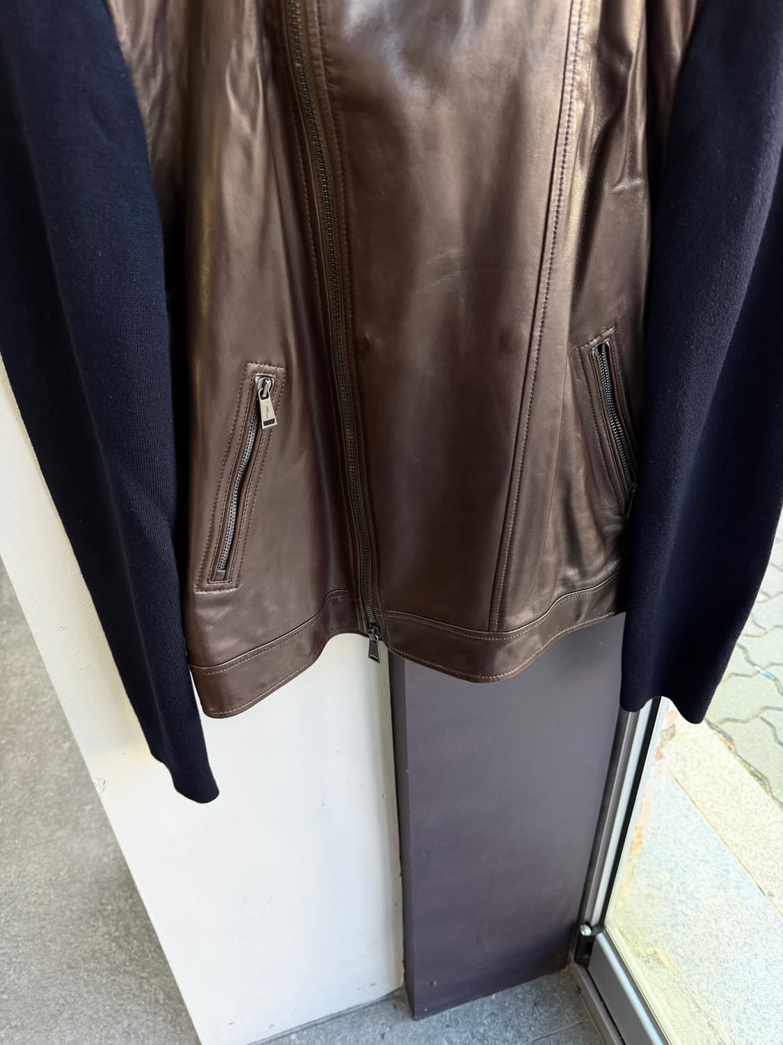 L/ 폴로 랄프로렌 블랙라벨 램스킨 라이더 블루종 자켓 상품이미지6