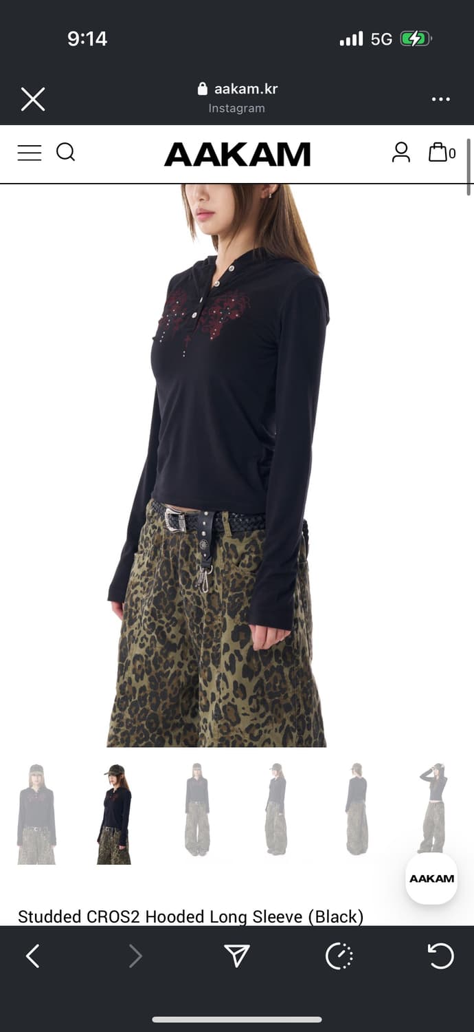 아캄Studded CROS2 Hooded Long Sleeve (Blac 상품이미지3