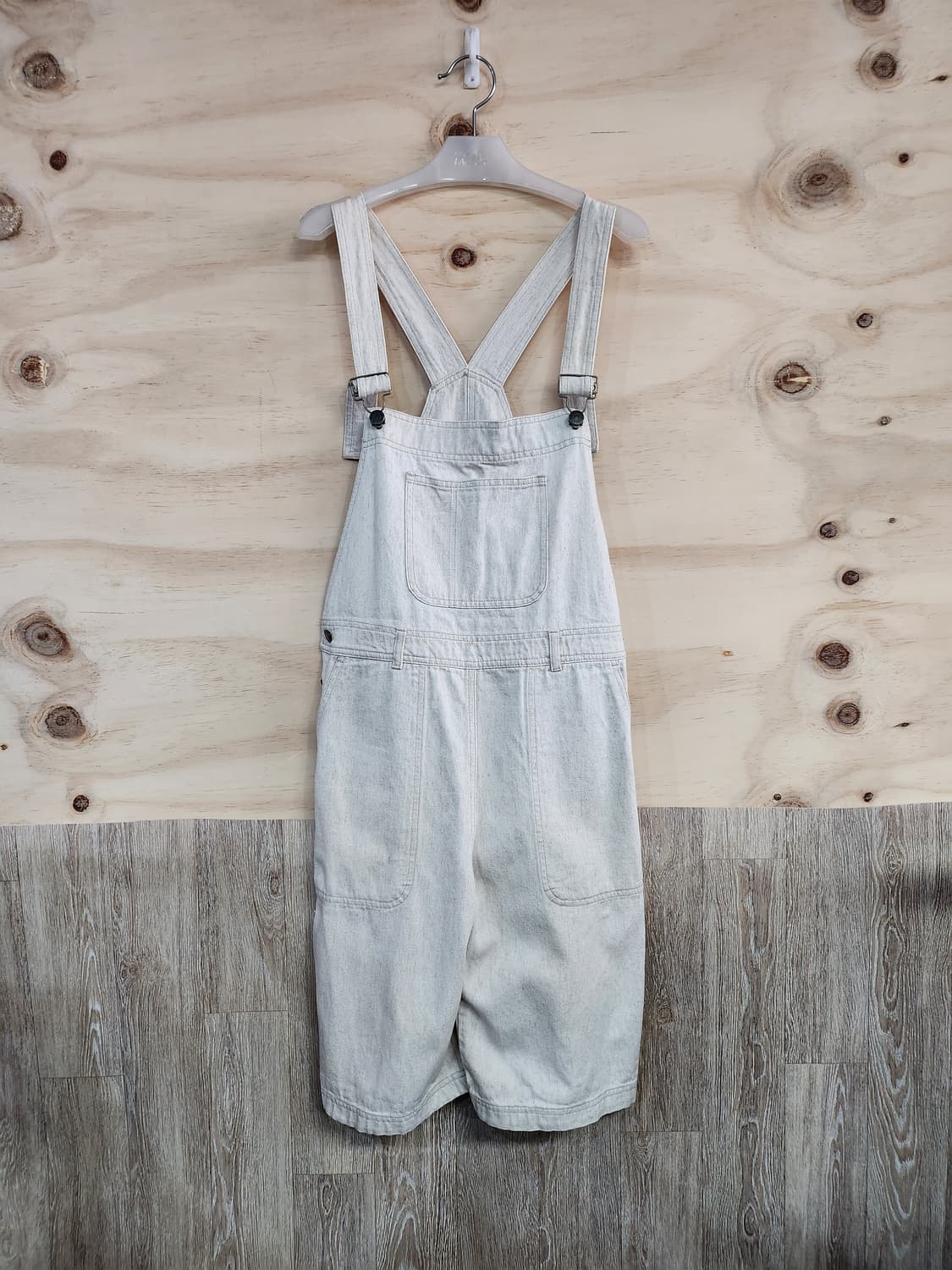 232) 빈폴 린넨블랜드 5부 멜빵바지 상품이미지1